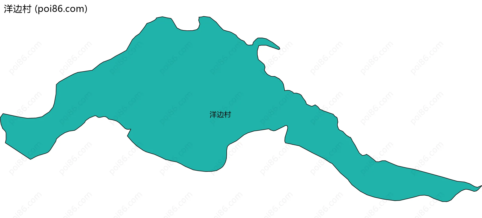 洋边村边界地图