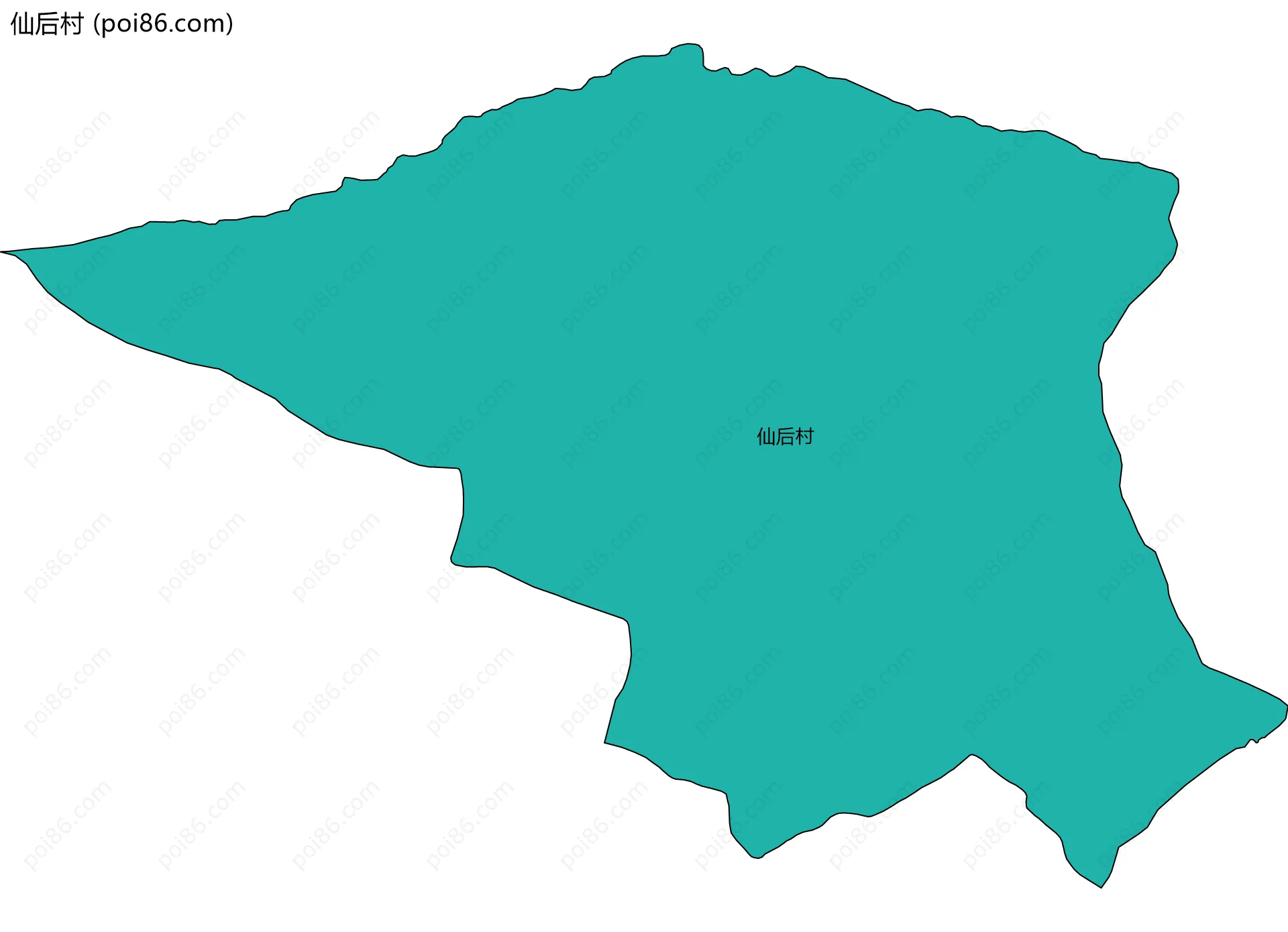 仙后村边界地图