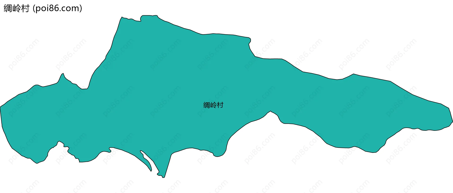 绸岭村边界地图