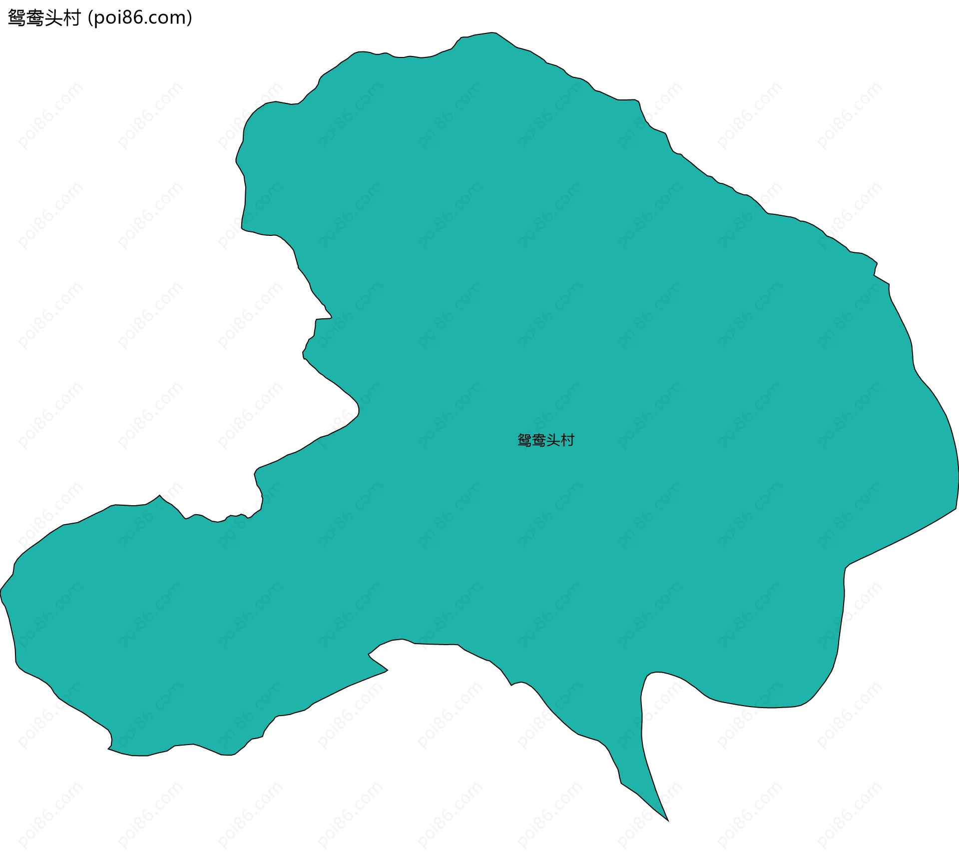 鸳鸯头村边界地图