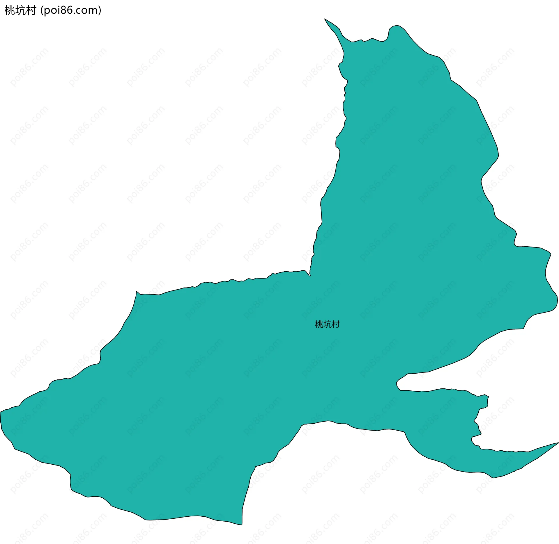 桃坑村边界地图