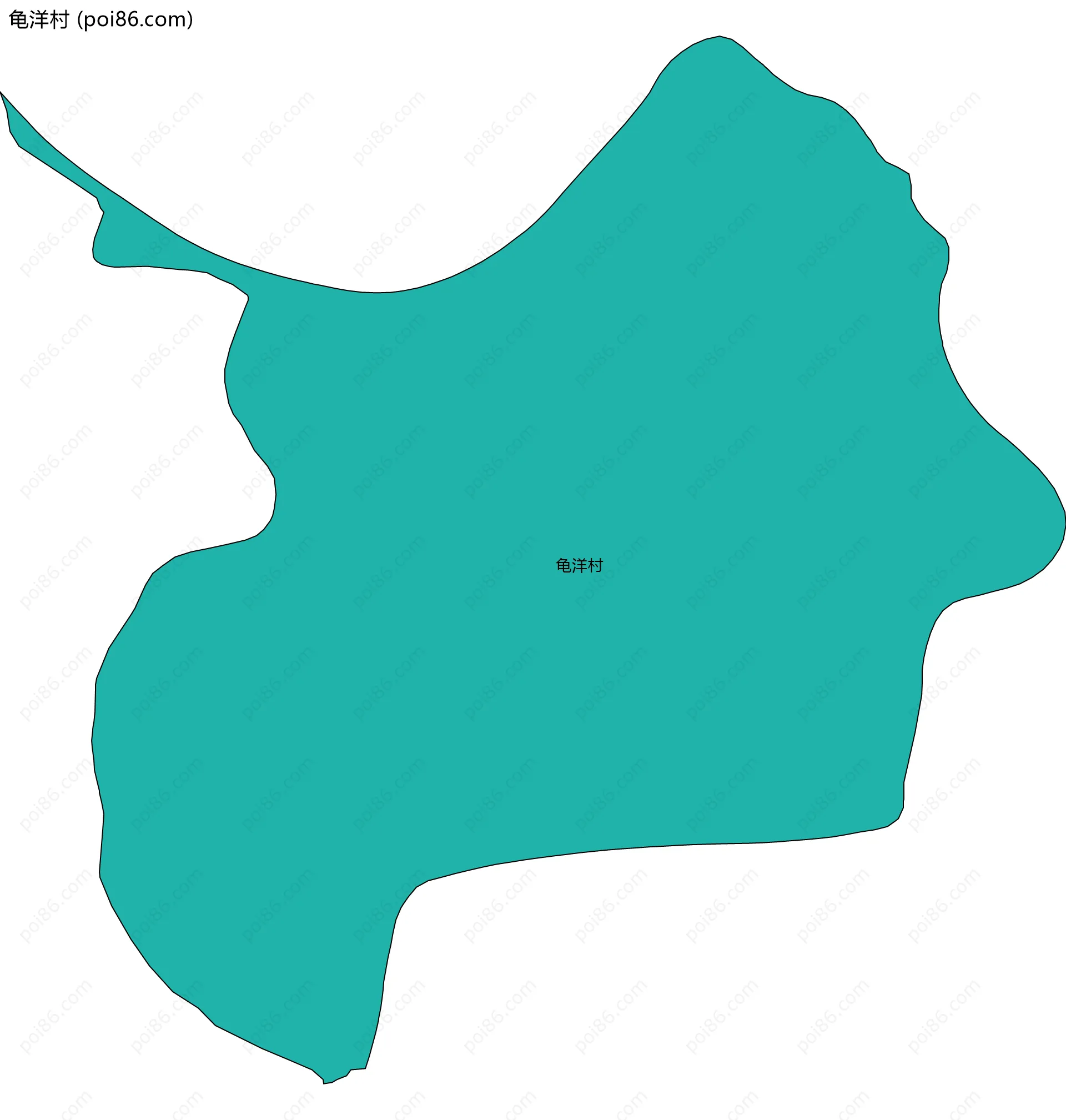 龟洋村边界地图