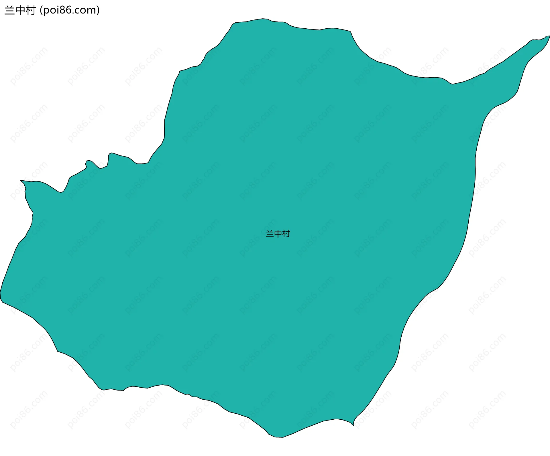 兰中村边界地图