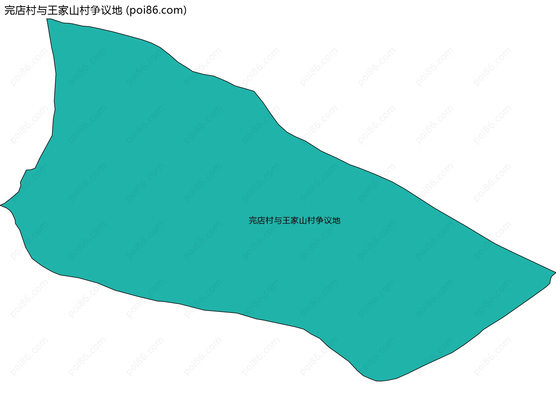 完店村与王家山村争议地边界地图