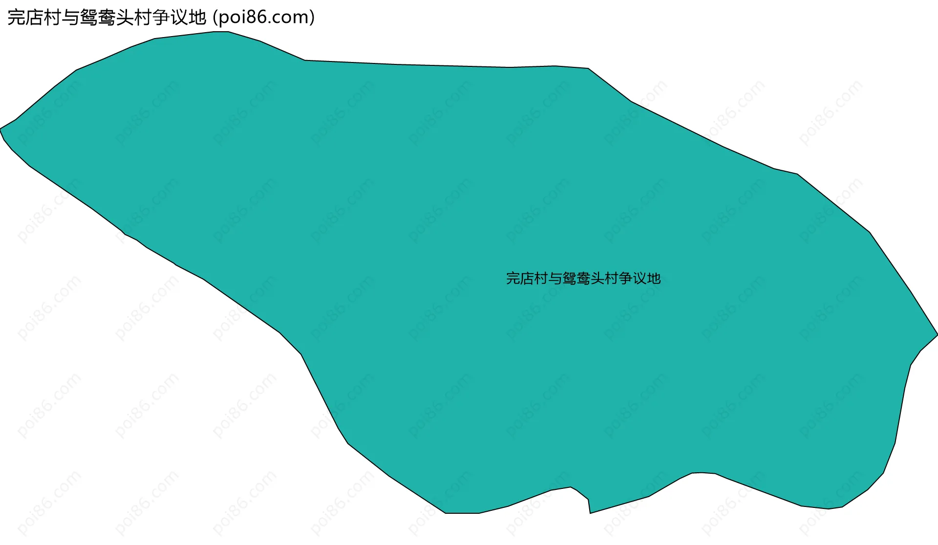 完店村与鸳鸯头村争议地边界地图