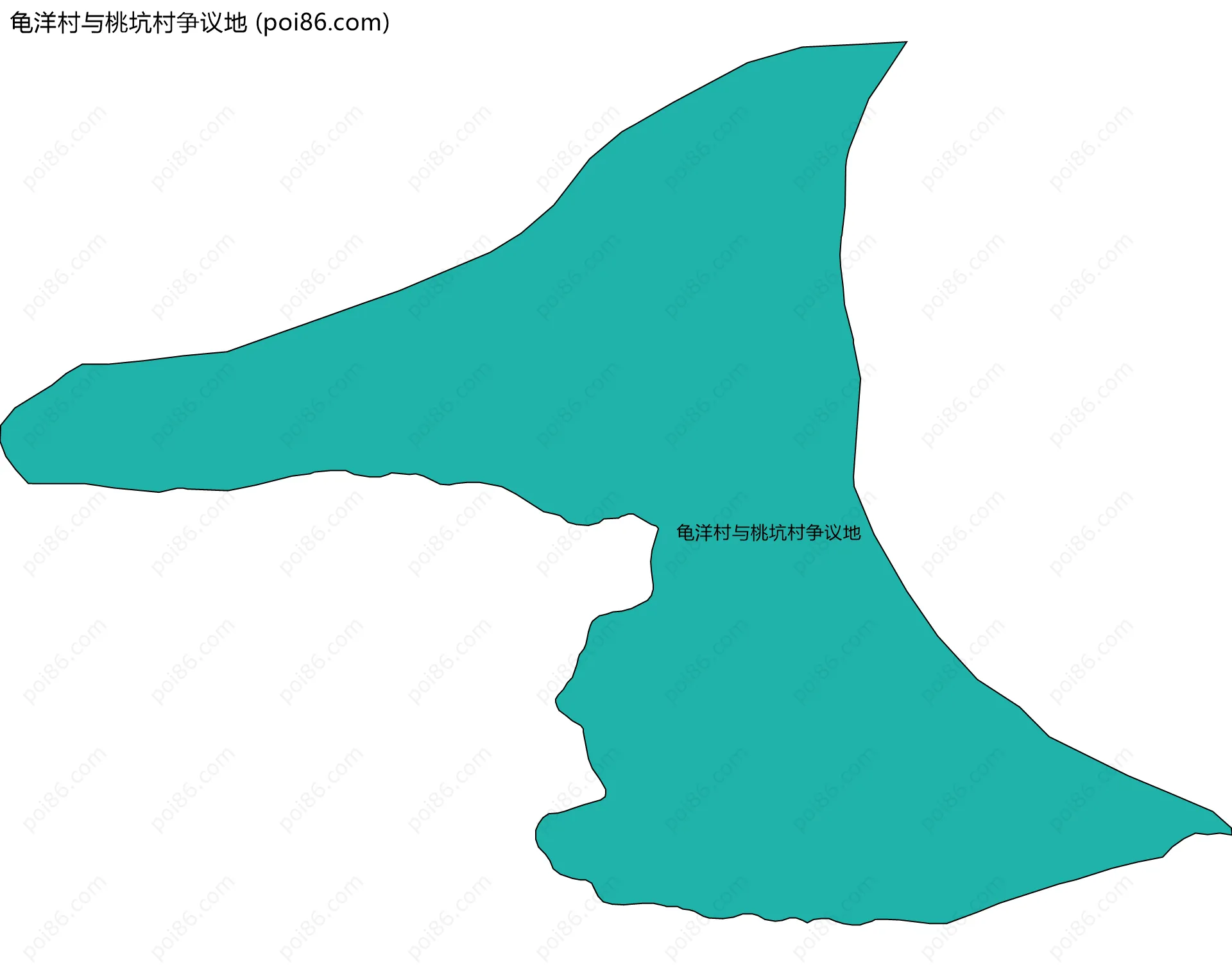 龟洋村与桃坑村争议地边界地图