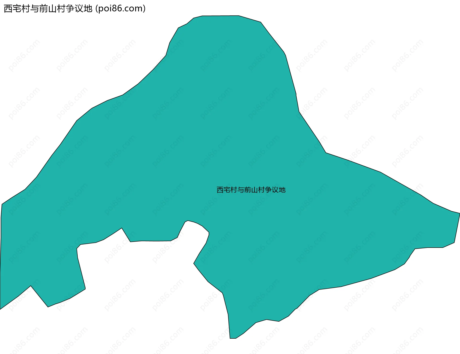 西宅村与前山村争议地边界地图