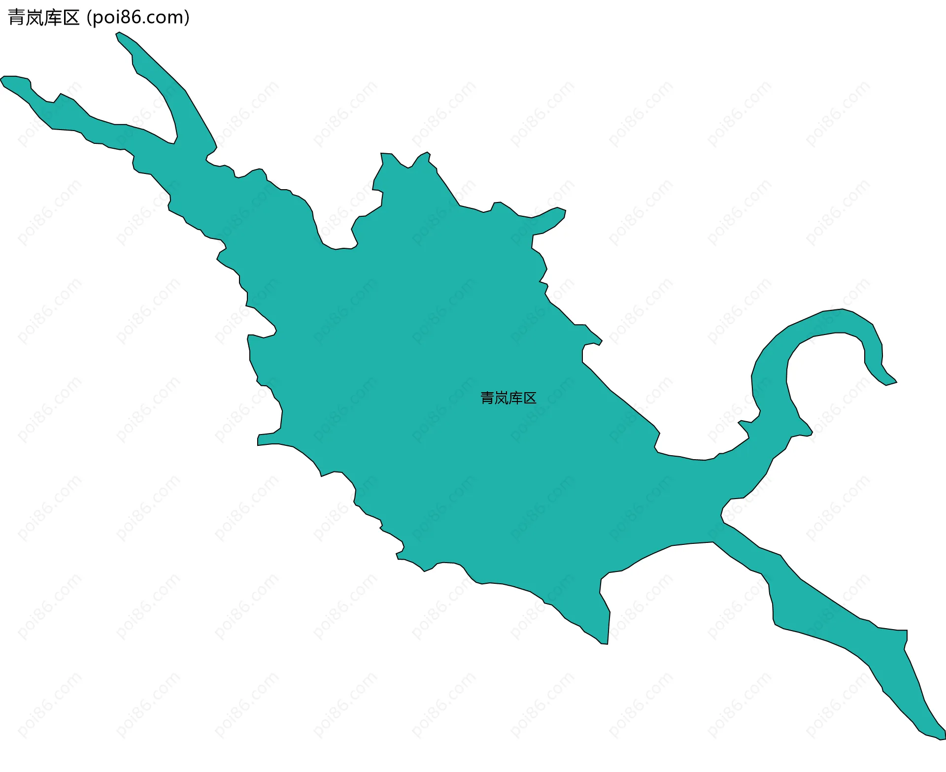 青岚库区边界地图