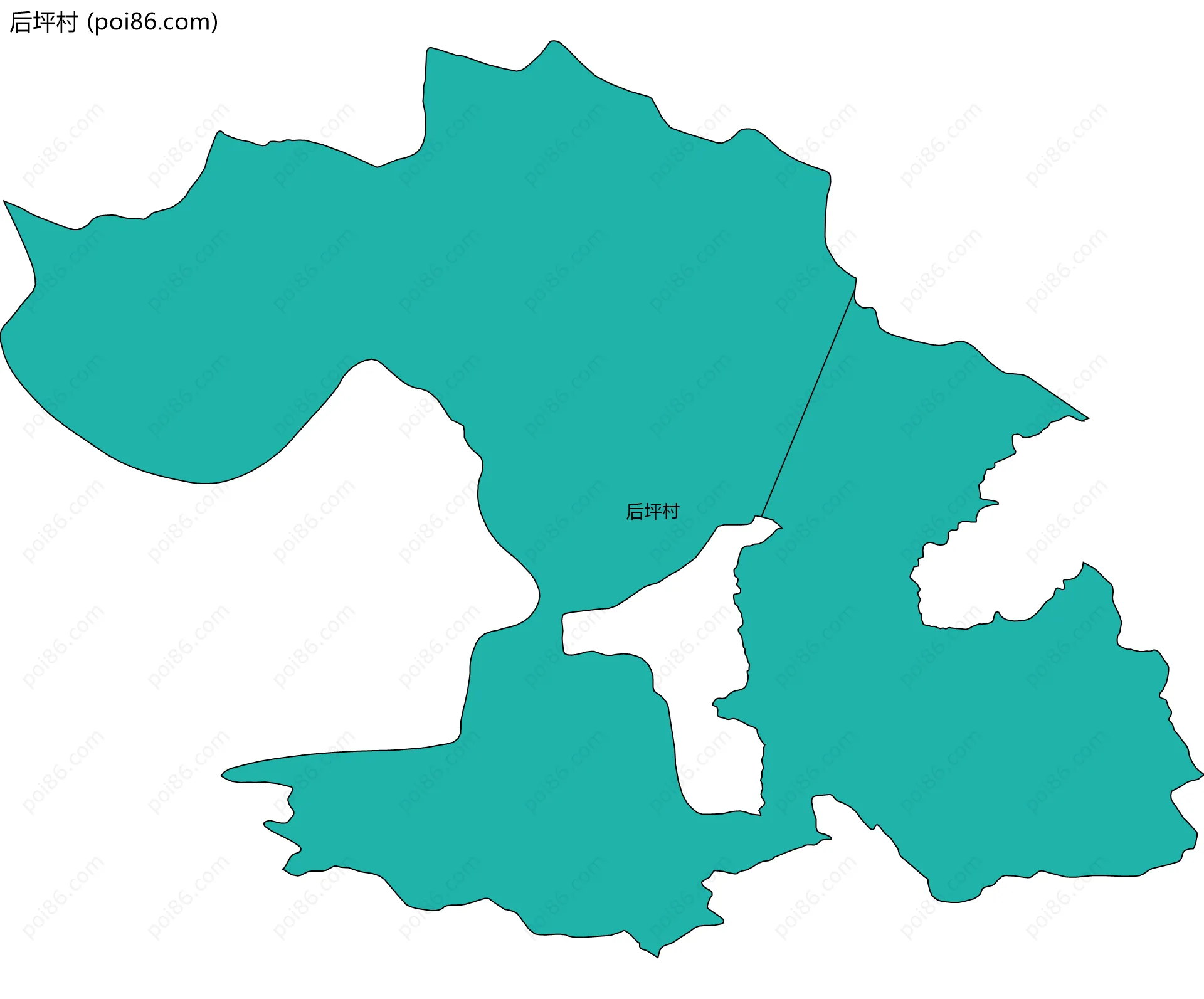 后坪村边界地图