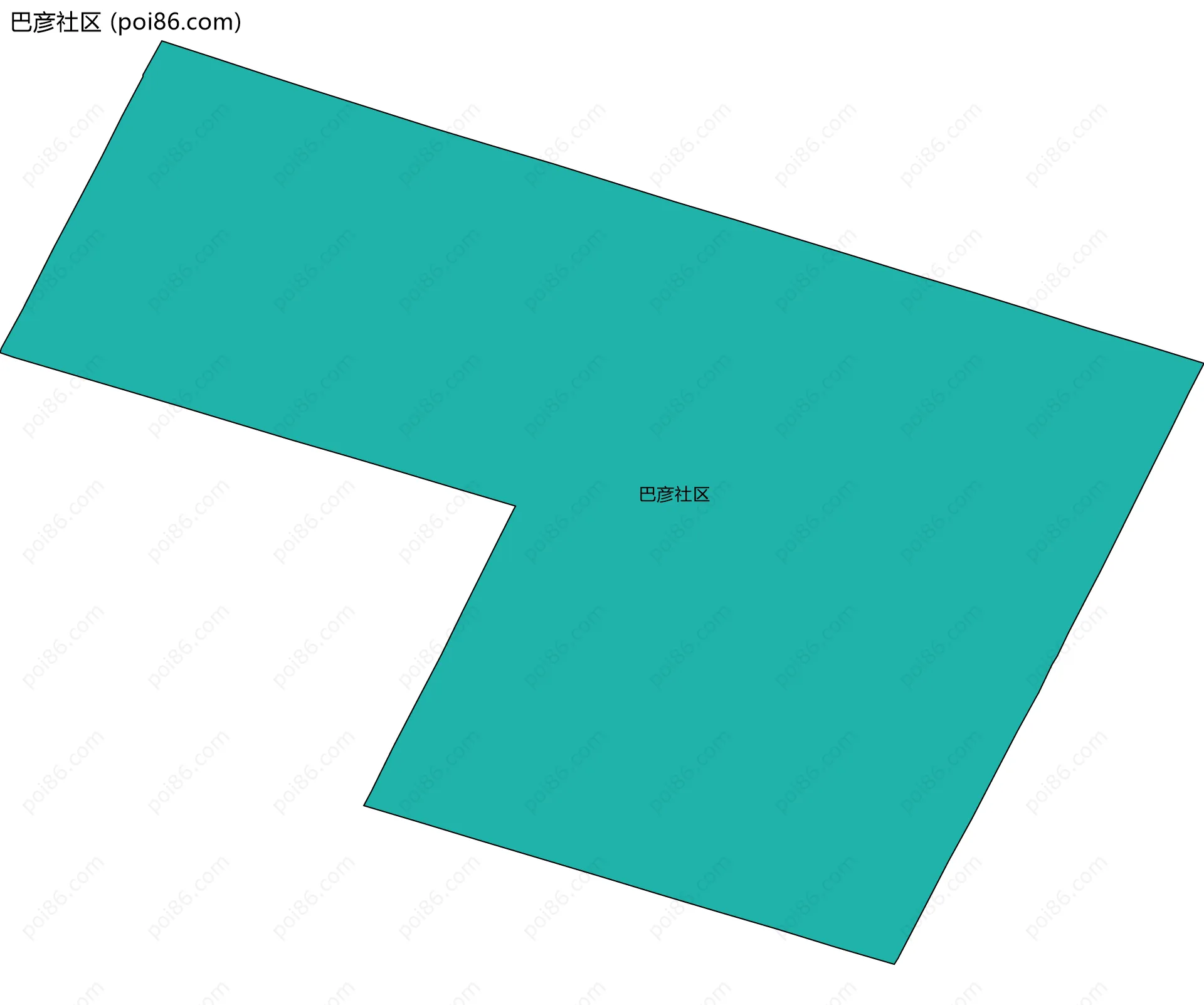 巴彦社区边界地图