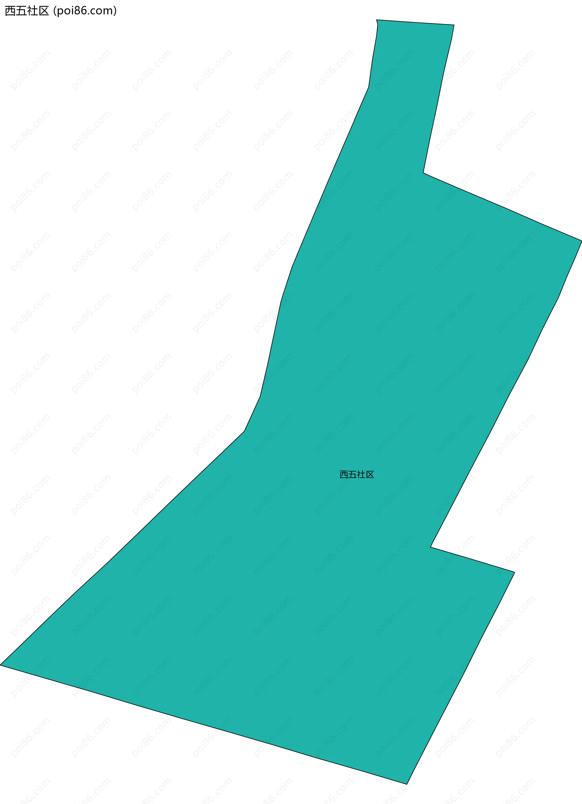 西五社区边界地图