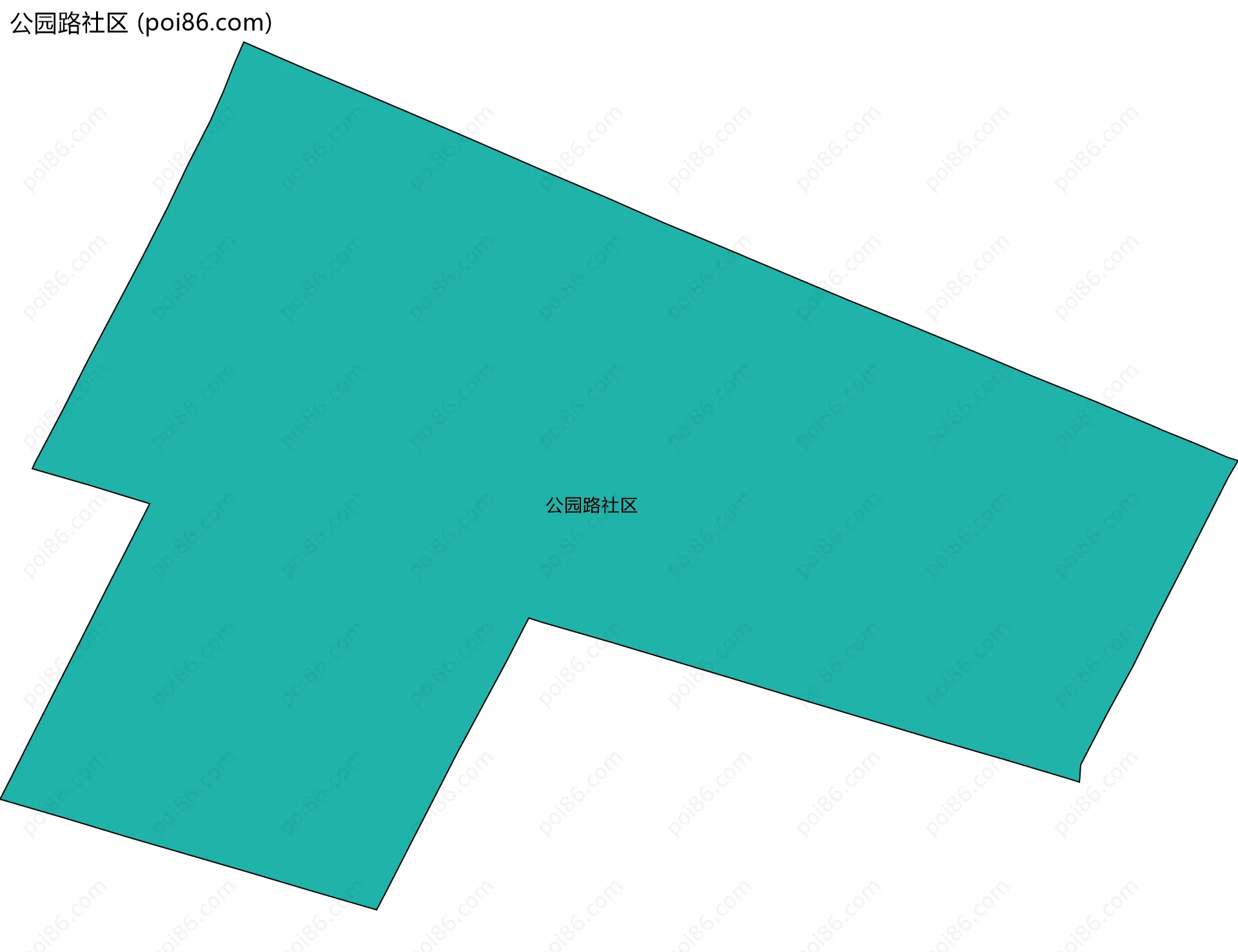 公园路社区边界地图