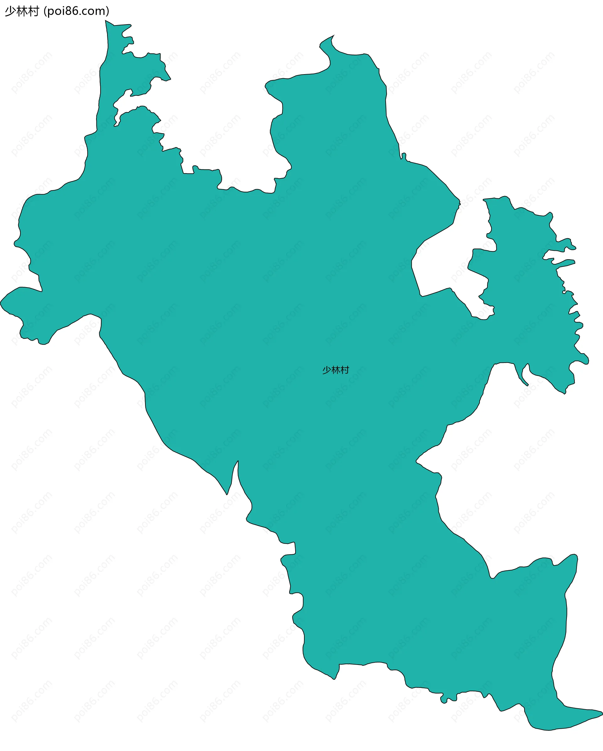 少林村边界地图