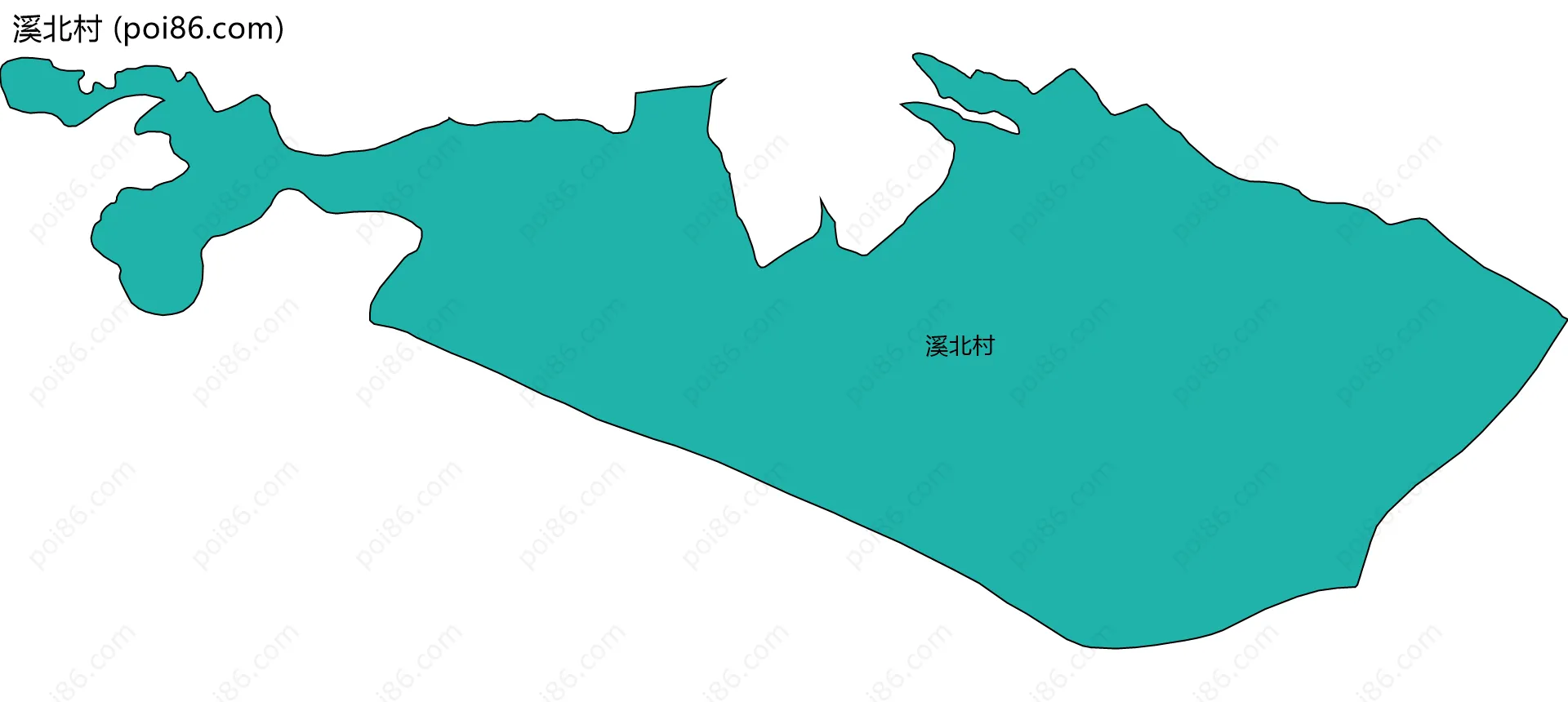 溪北村边界地图