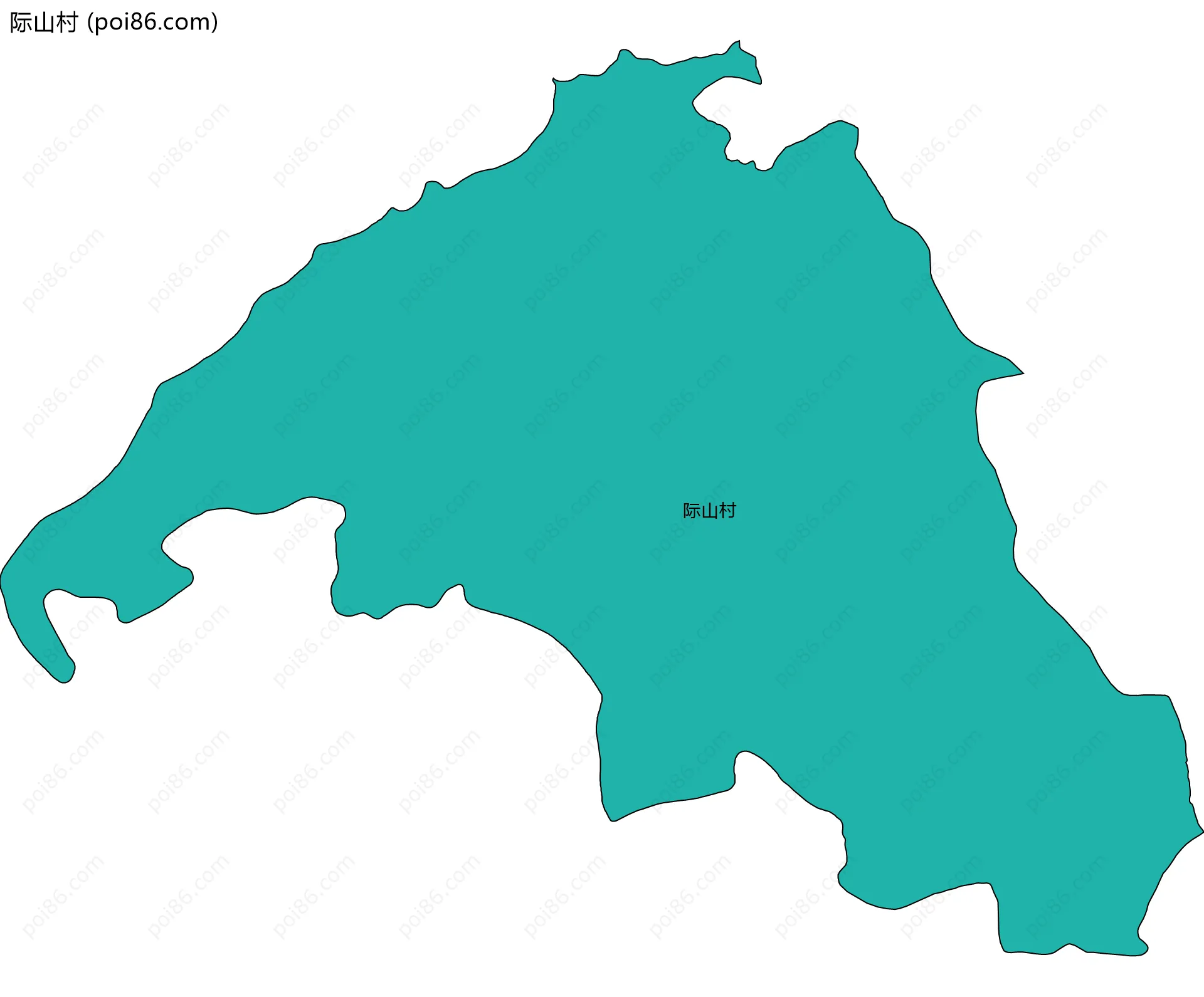际山村边界地图
