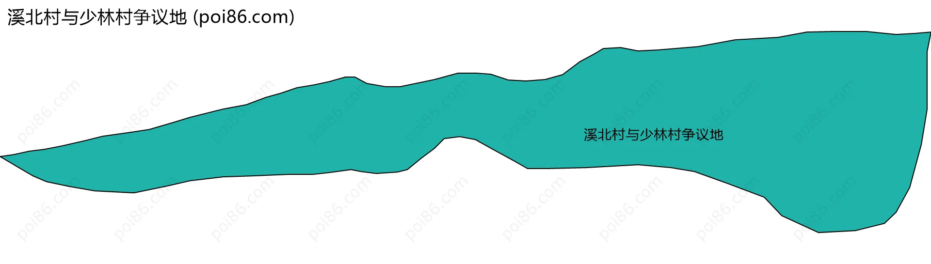 溪北村与少林村争议地边界地图