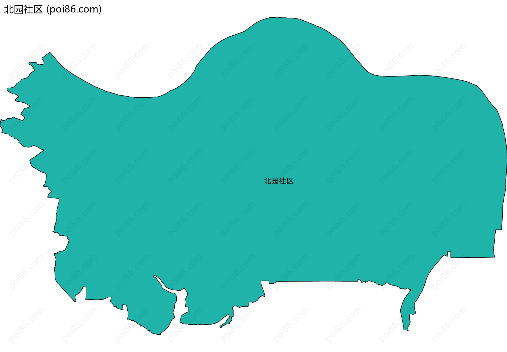 北园社区边界地图
