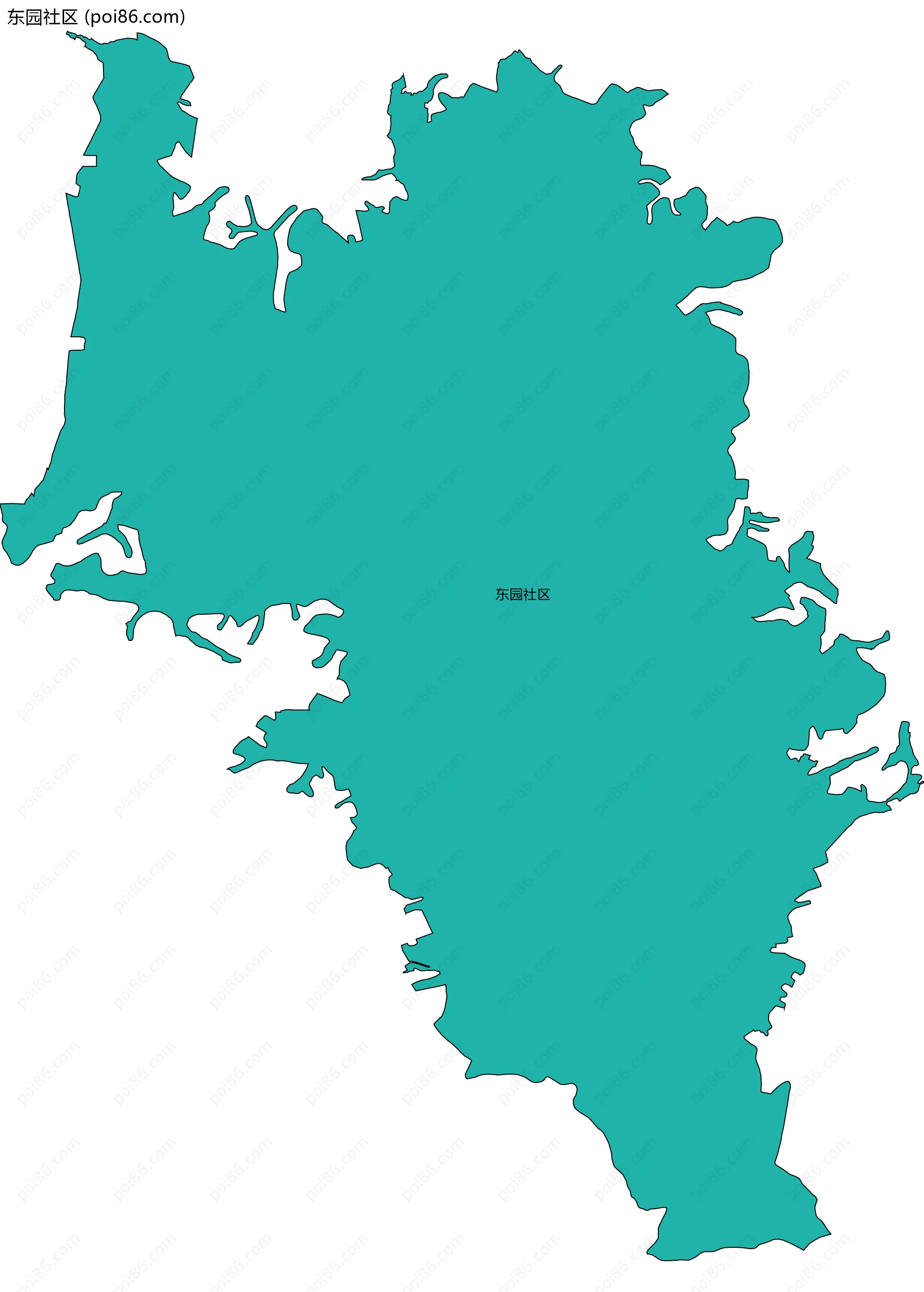 东园社区边界地图