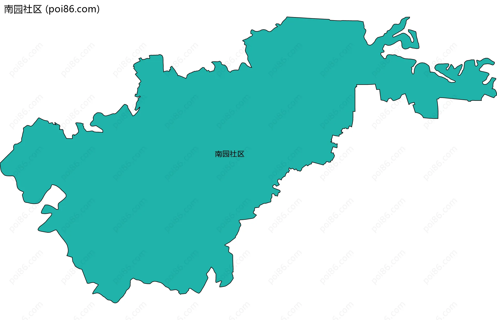 南园社区边界地图