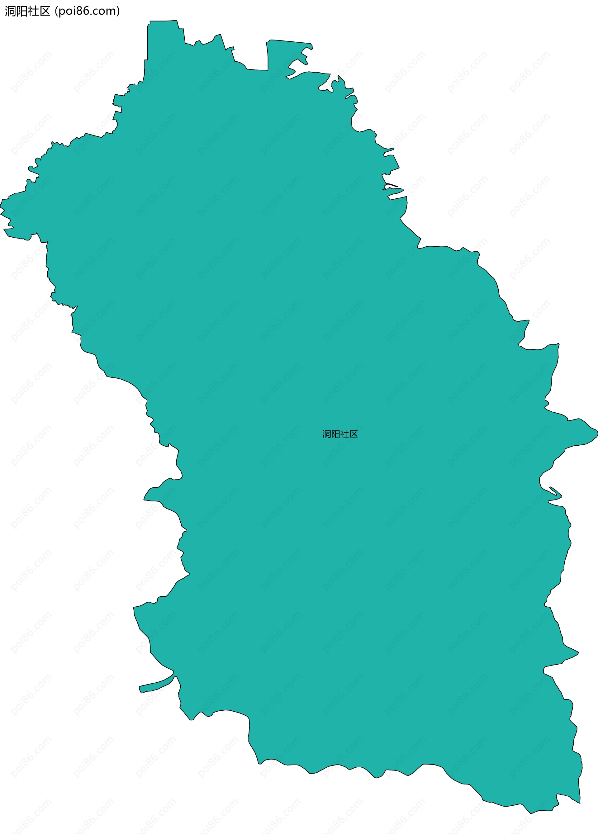 洞阳社区边界地图