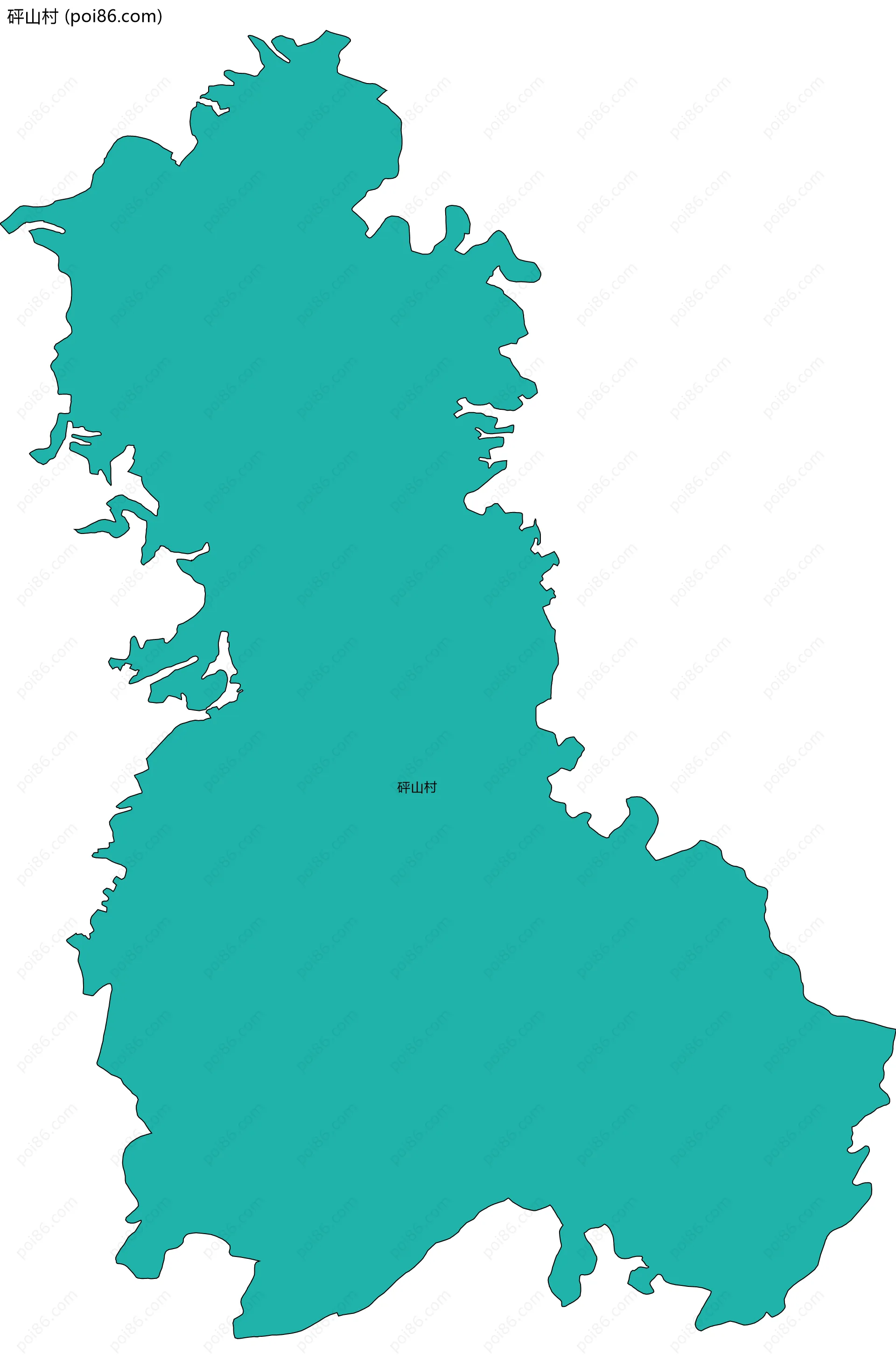 砰山村边界地图