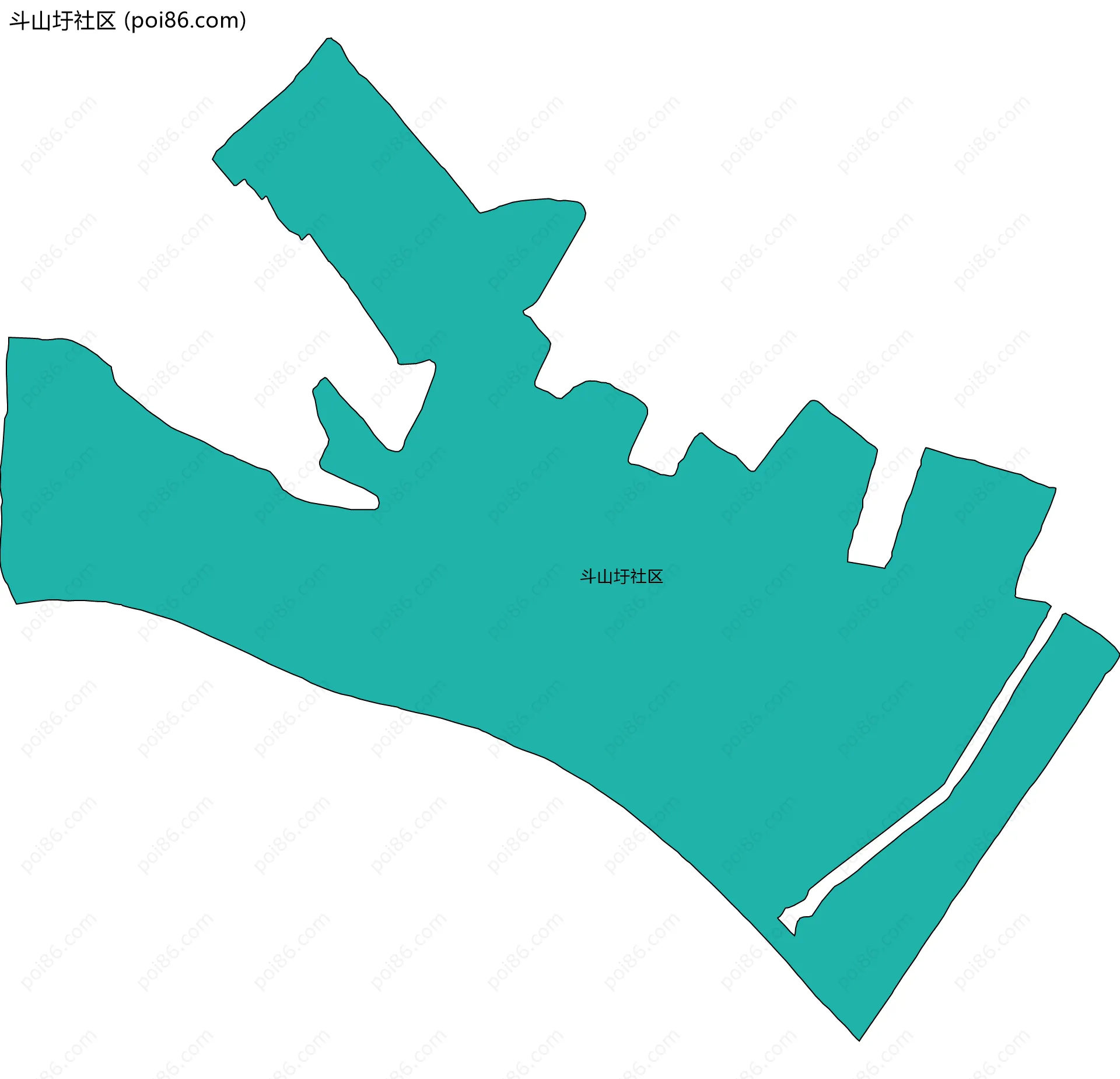斗山圩社区边界地图