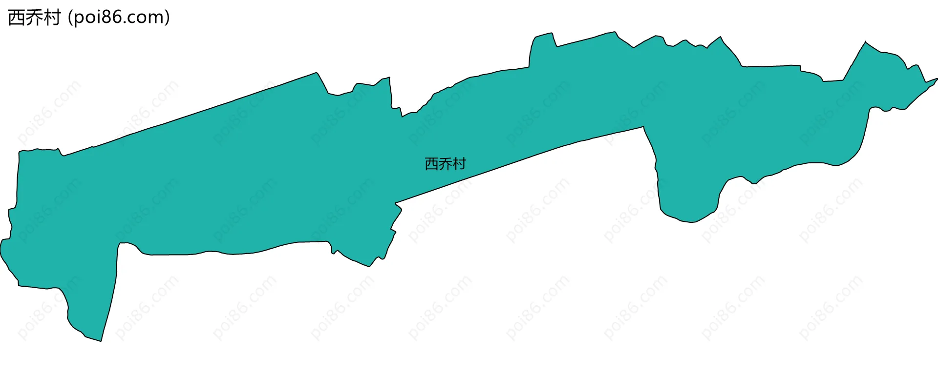 西乔村边界地图