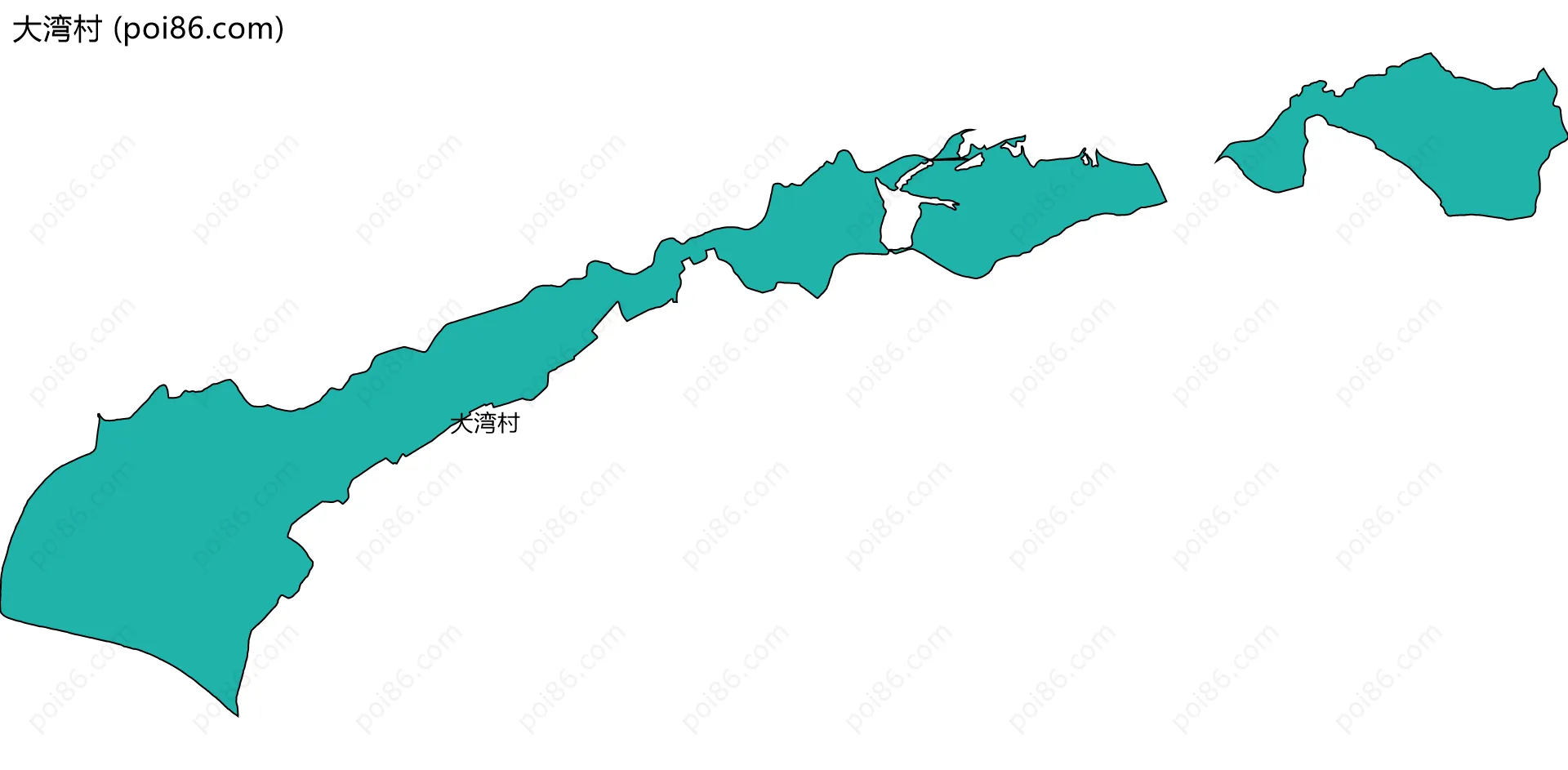 大湾村边界地图