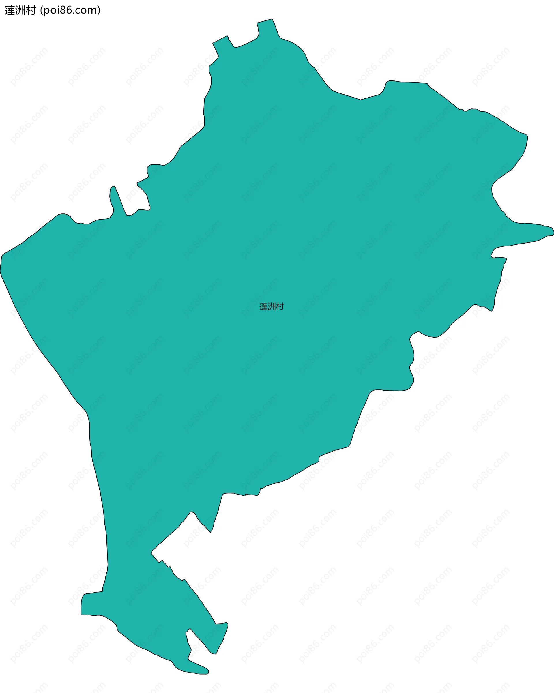 莲洲村边界地图