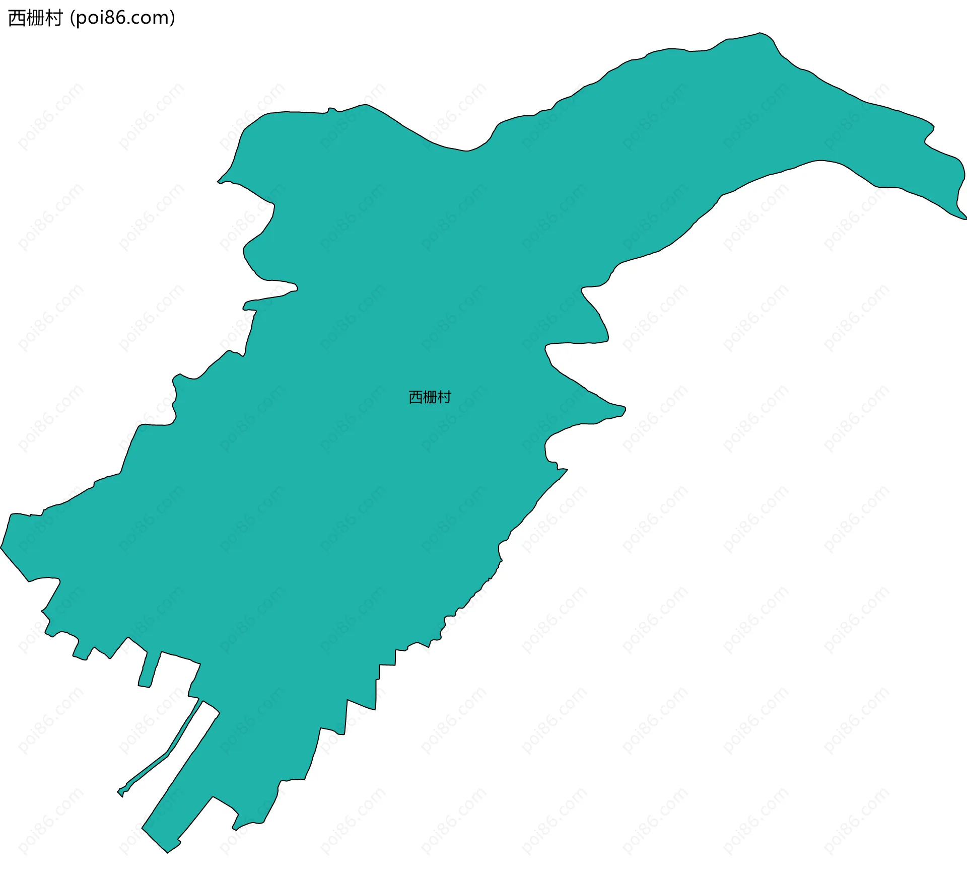 西栅村边界地图