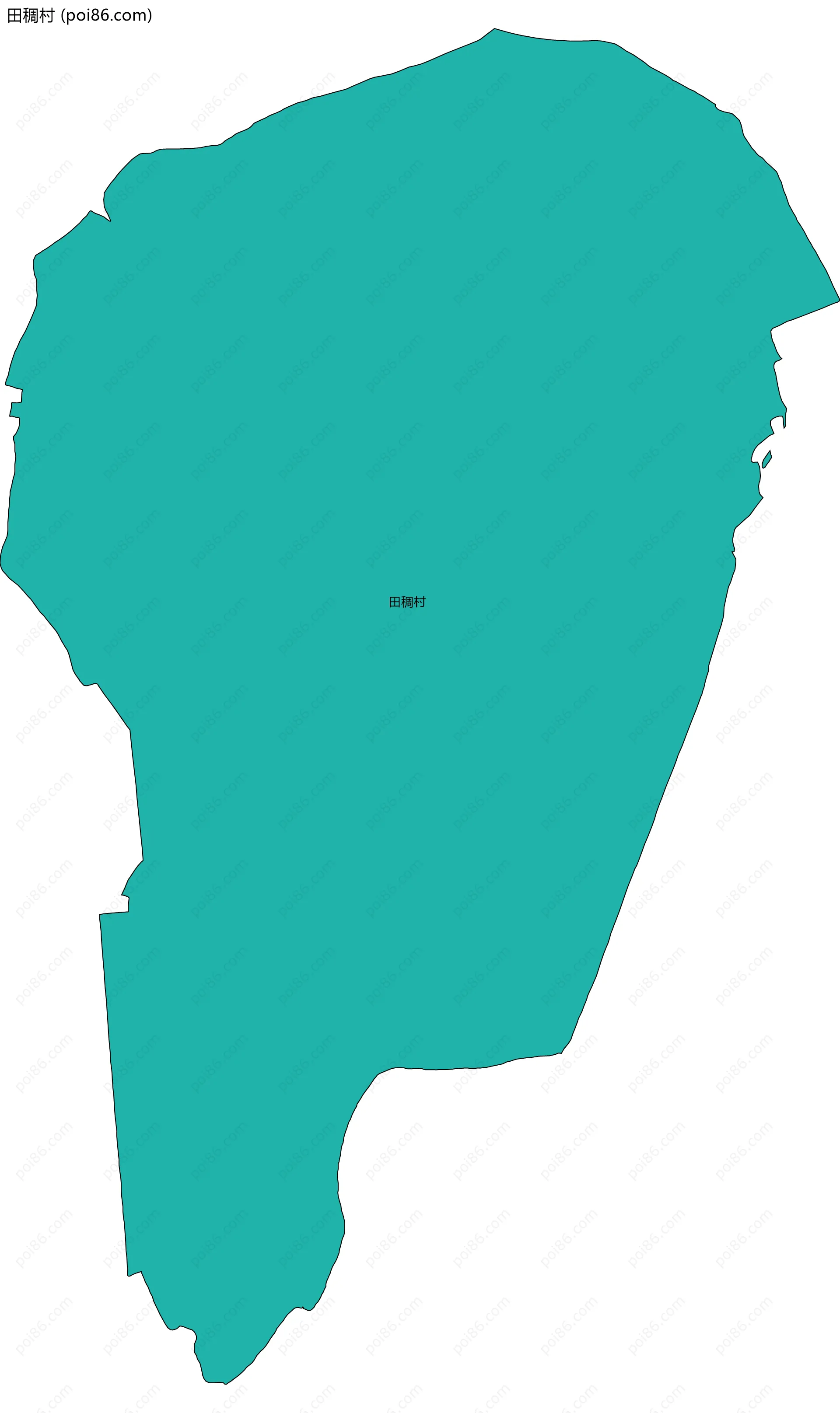 田稠村边界地图