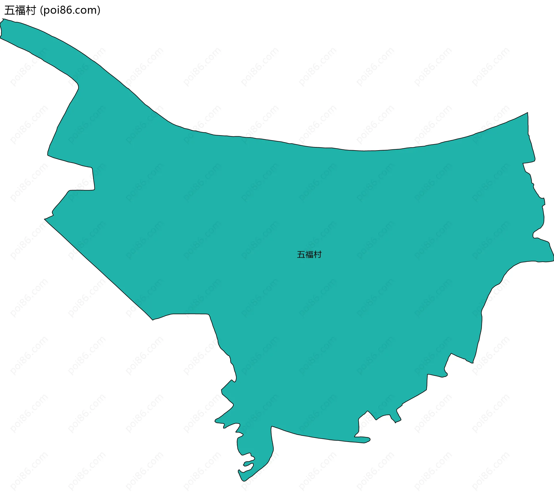 五福村边界地图