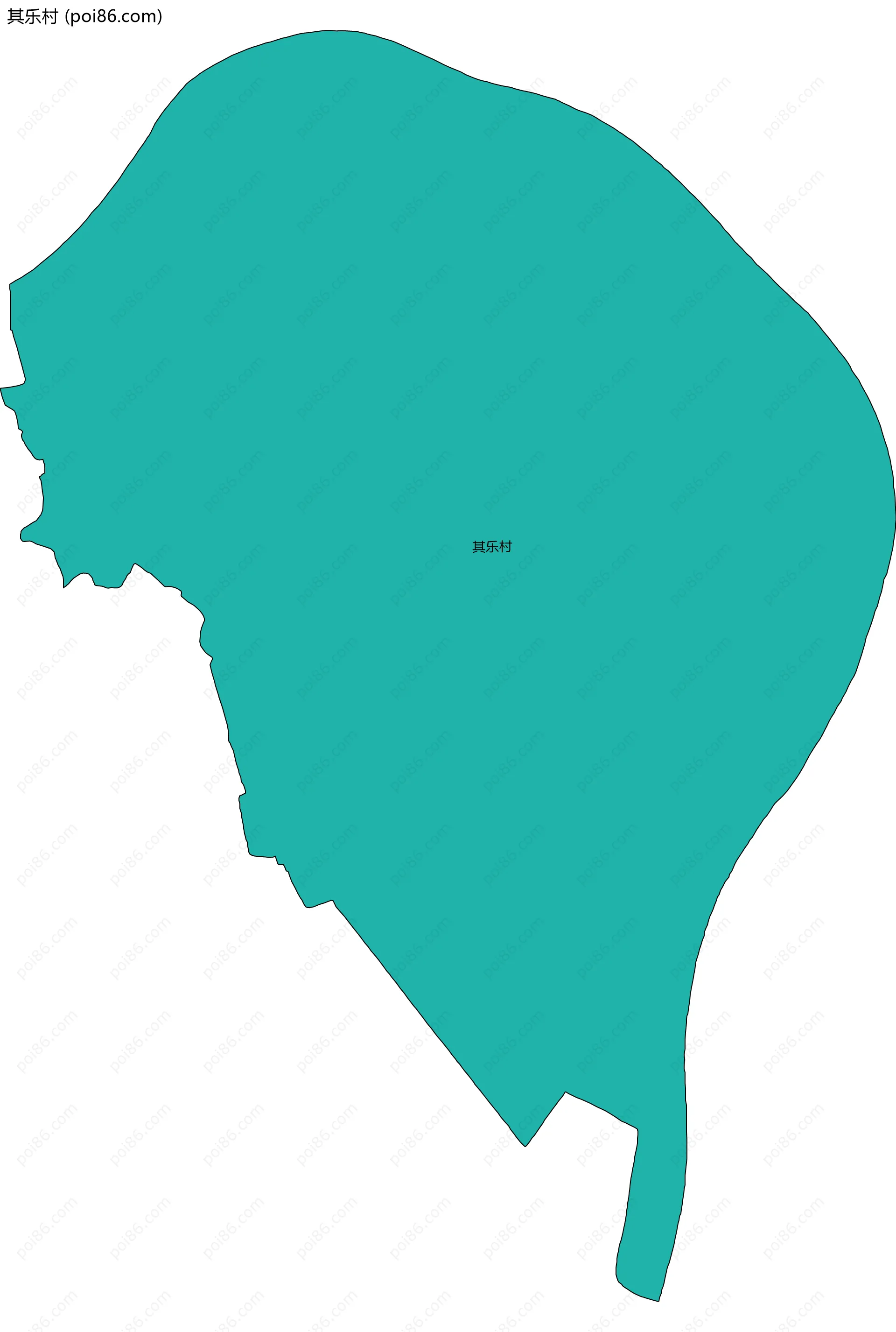 其乐村边界地图