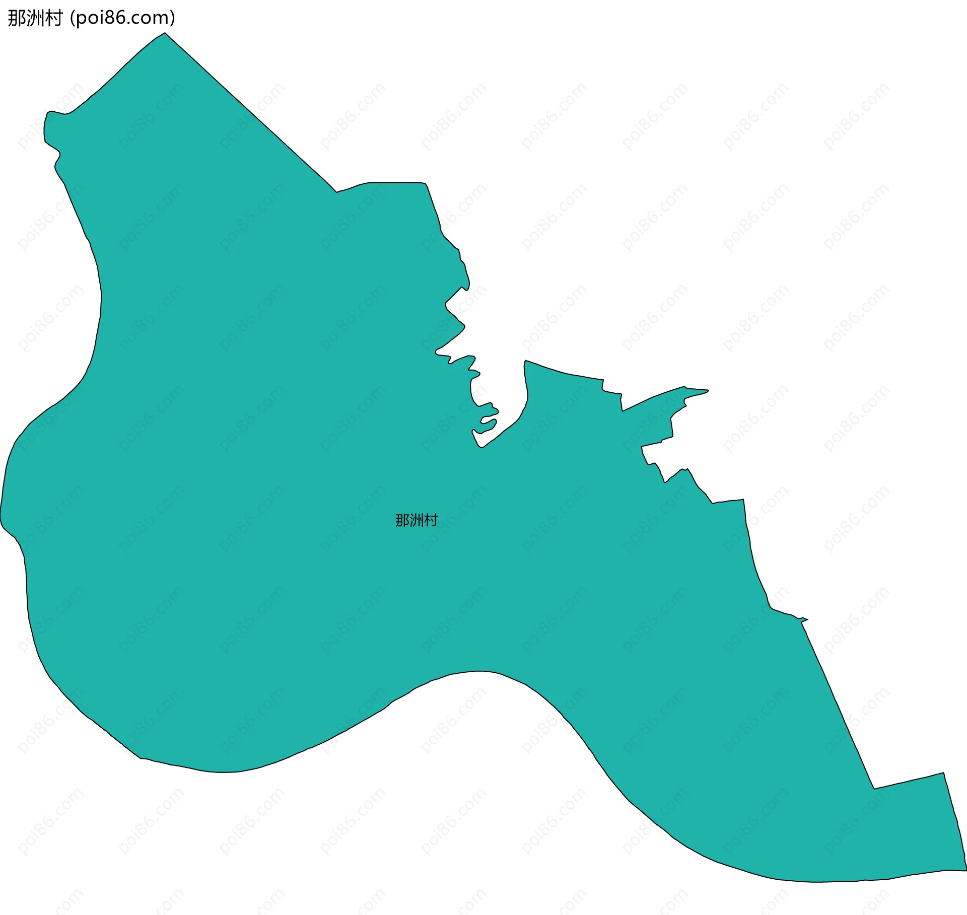 那洲村边界地图