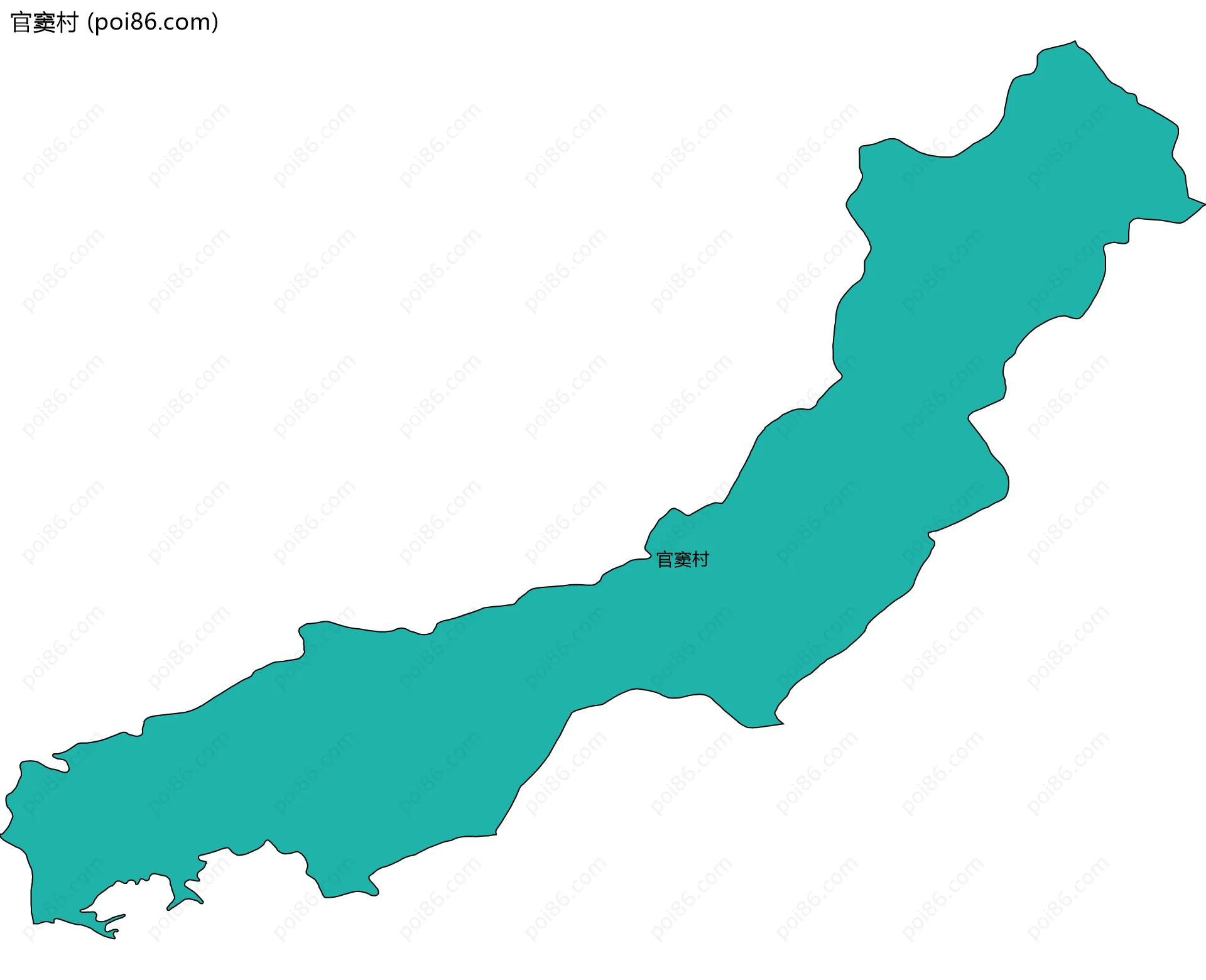 官窦村边界地图