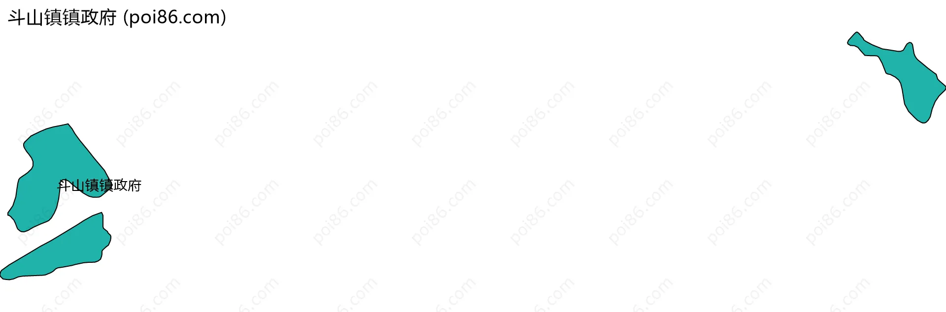 斗山镇镇政府边界地图