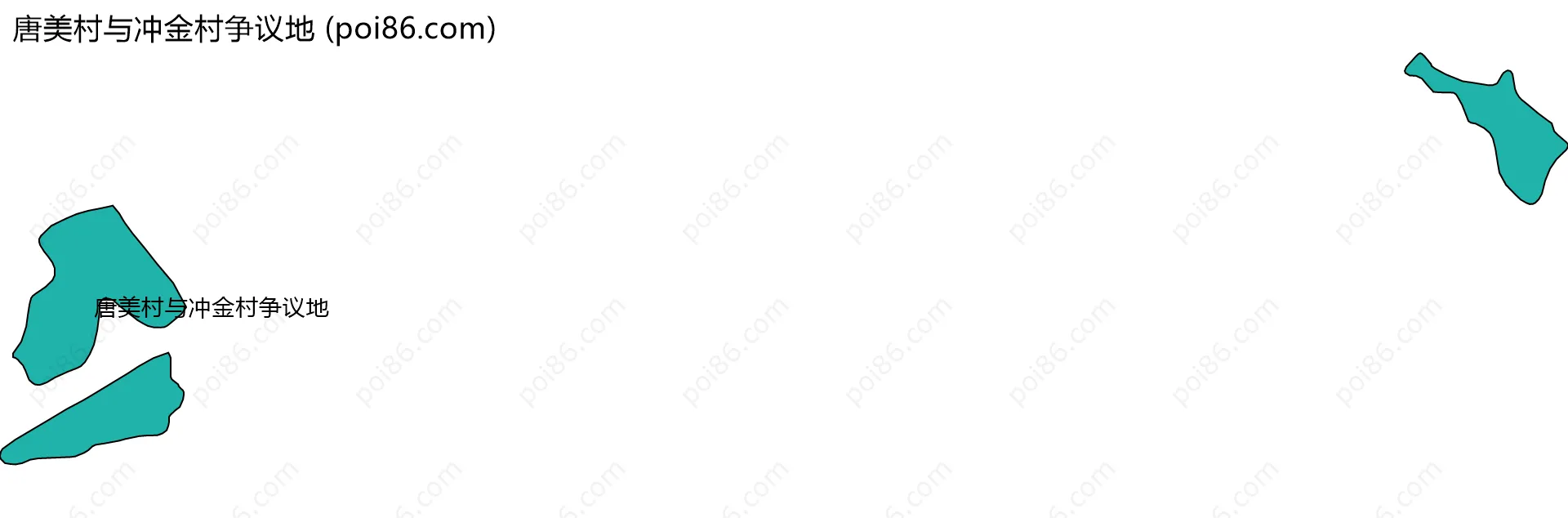 唐美村与冲金村争议地边界地图