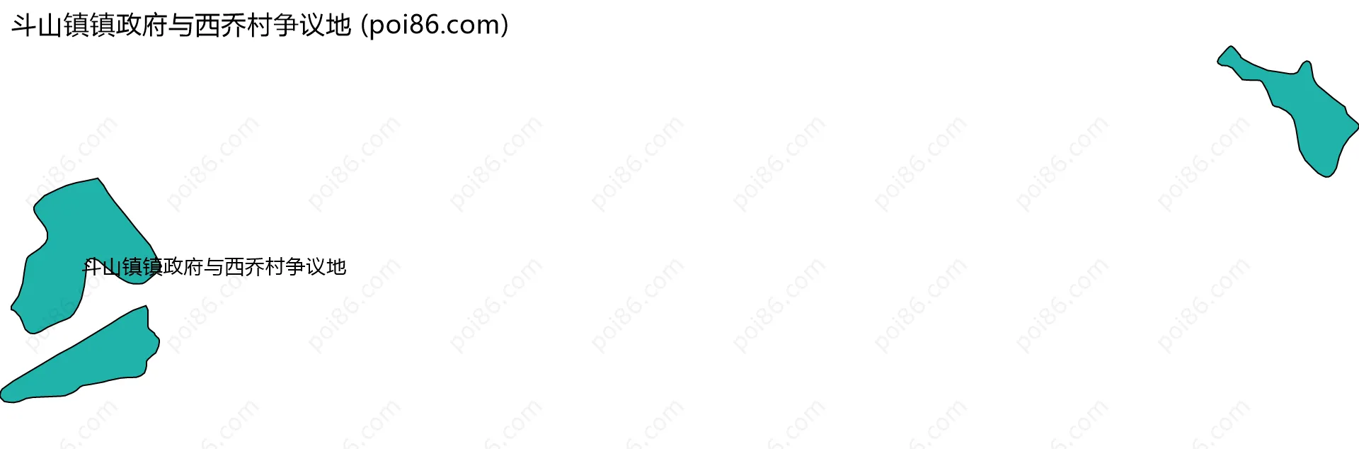 斗山镇镇政府与西乔村争议地边界地图