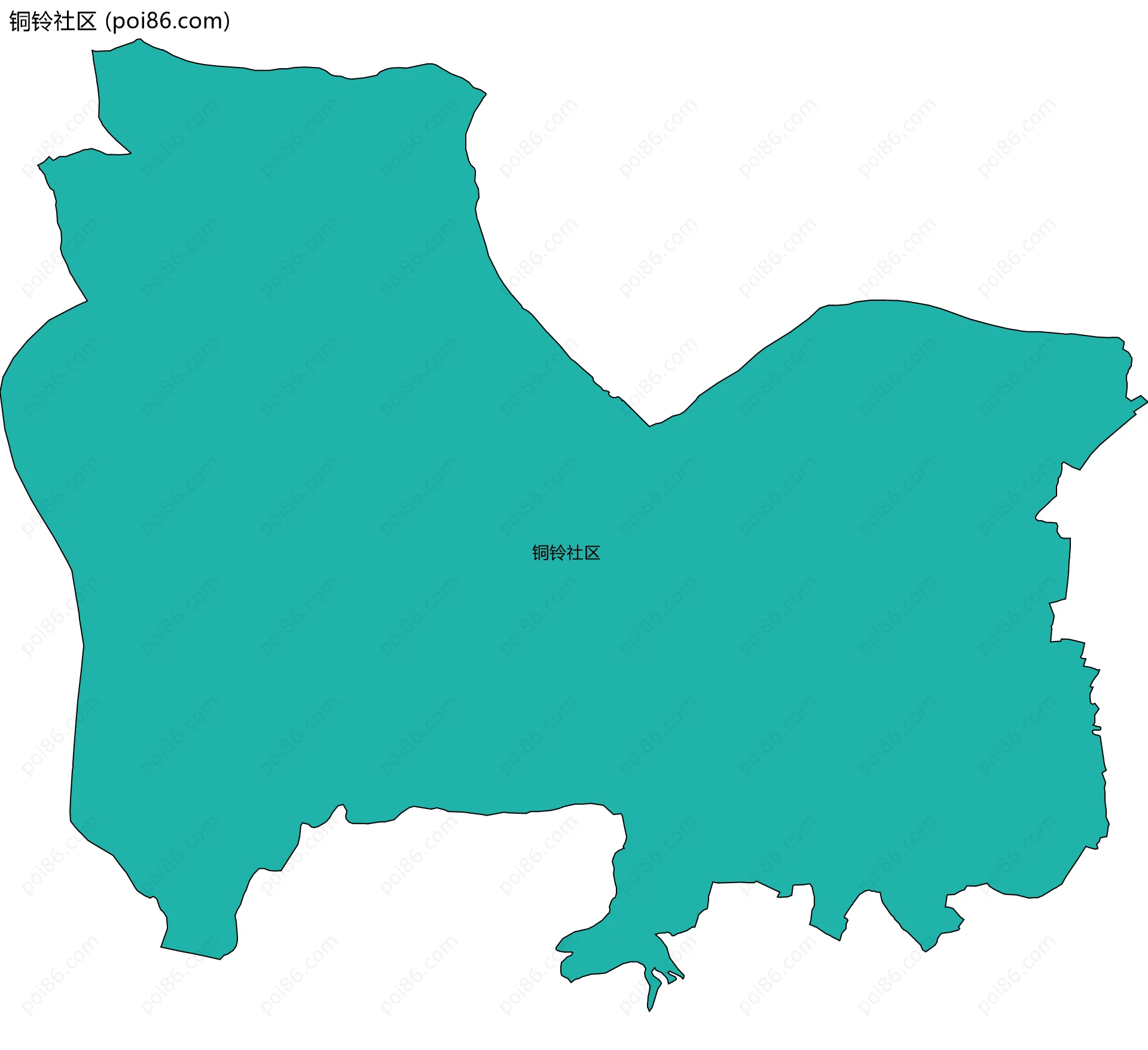 铜铃社区边界地图