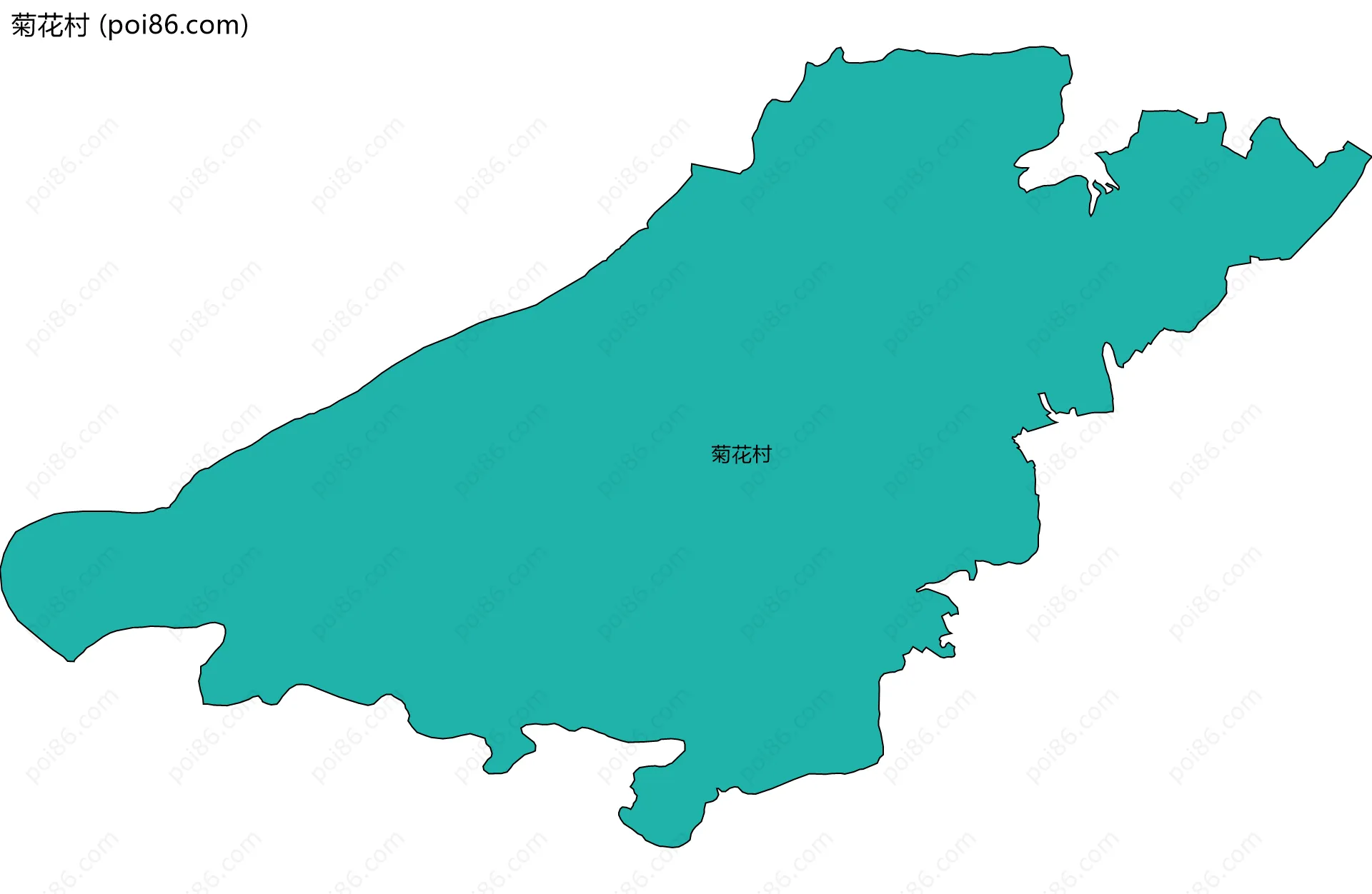 菊花村边界地图