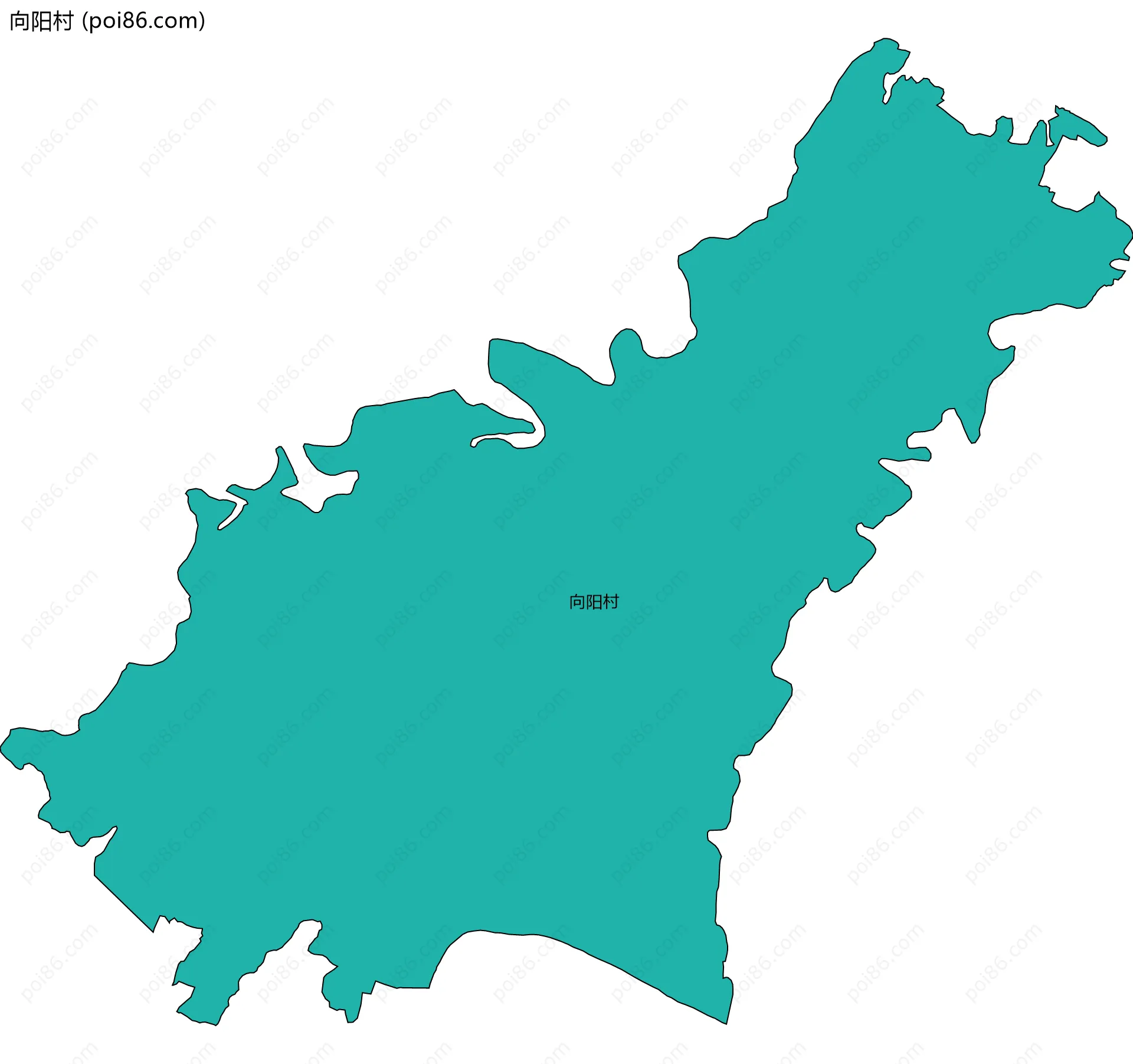 向阳村边界地图