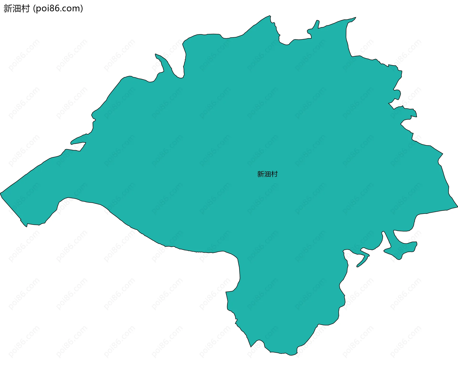 新沺村边界地图