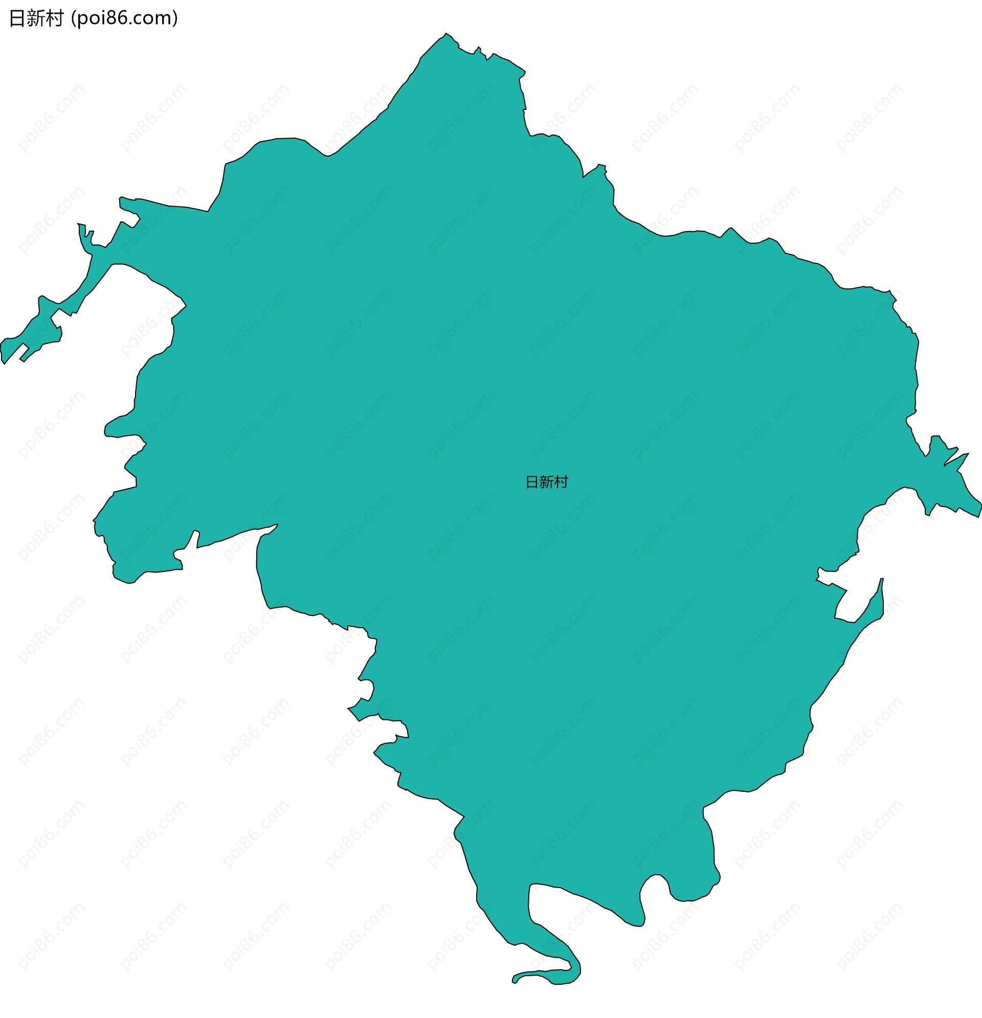 日新村边界地图