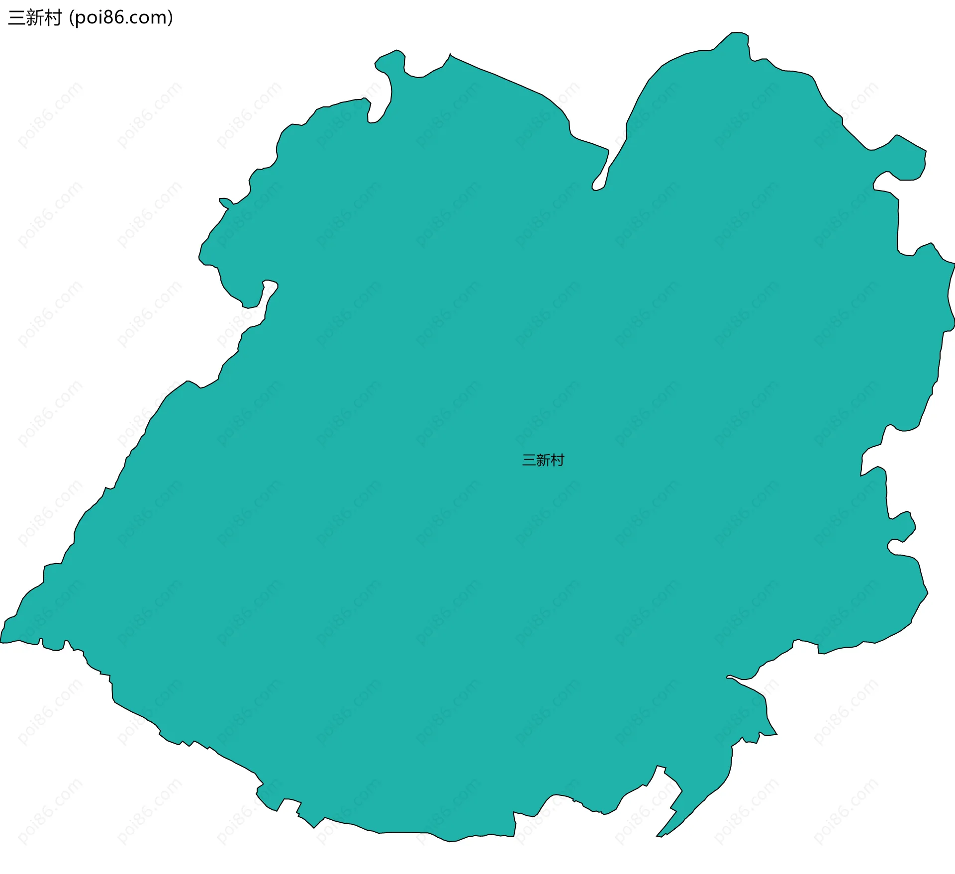 三新村边界地图