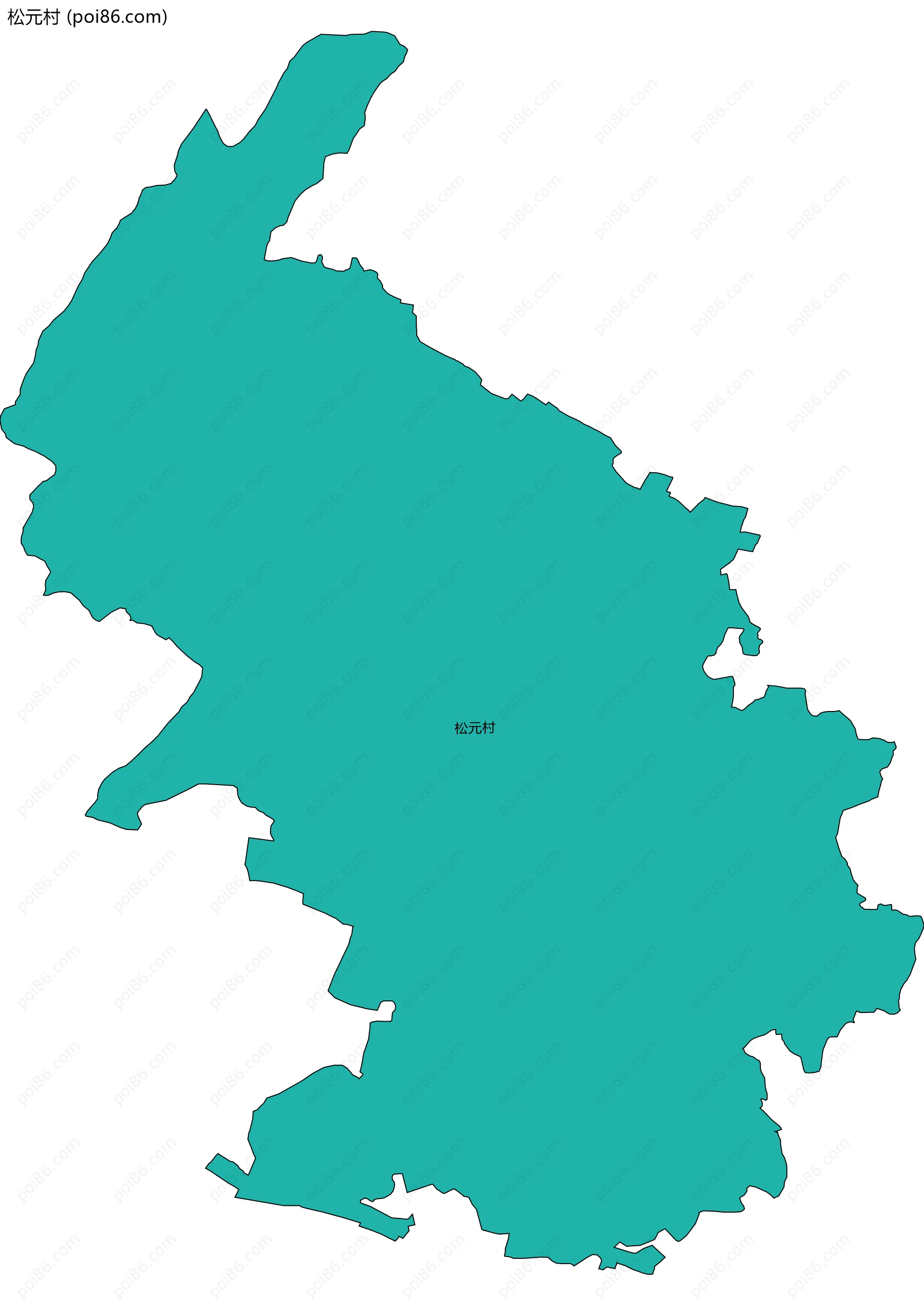 松元村边界地图