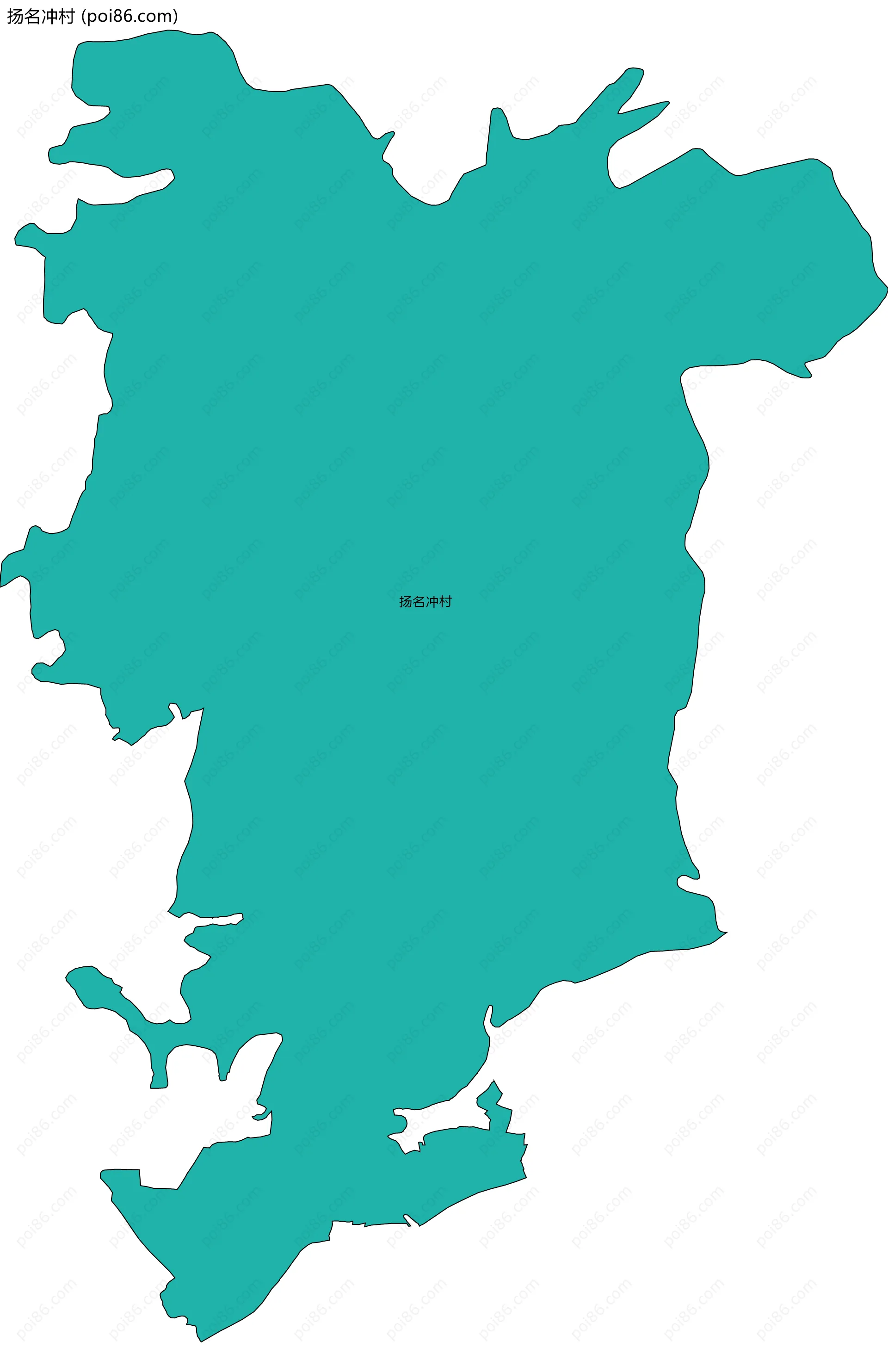 扬名冲村边界地图