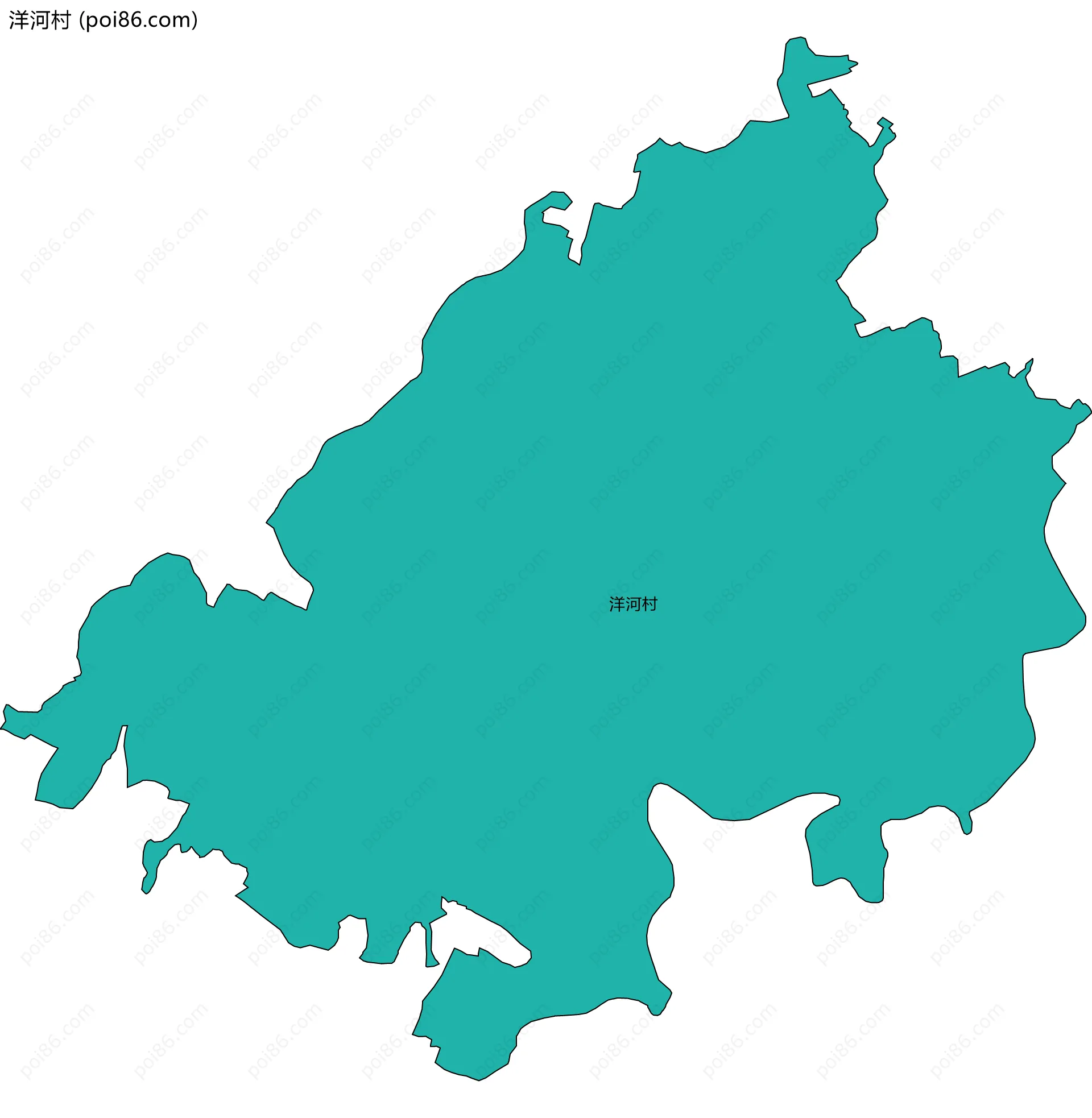 洋河村边界地图