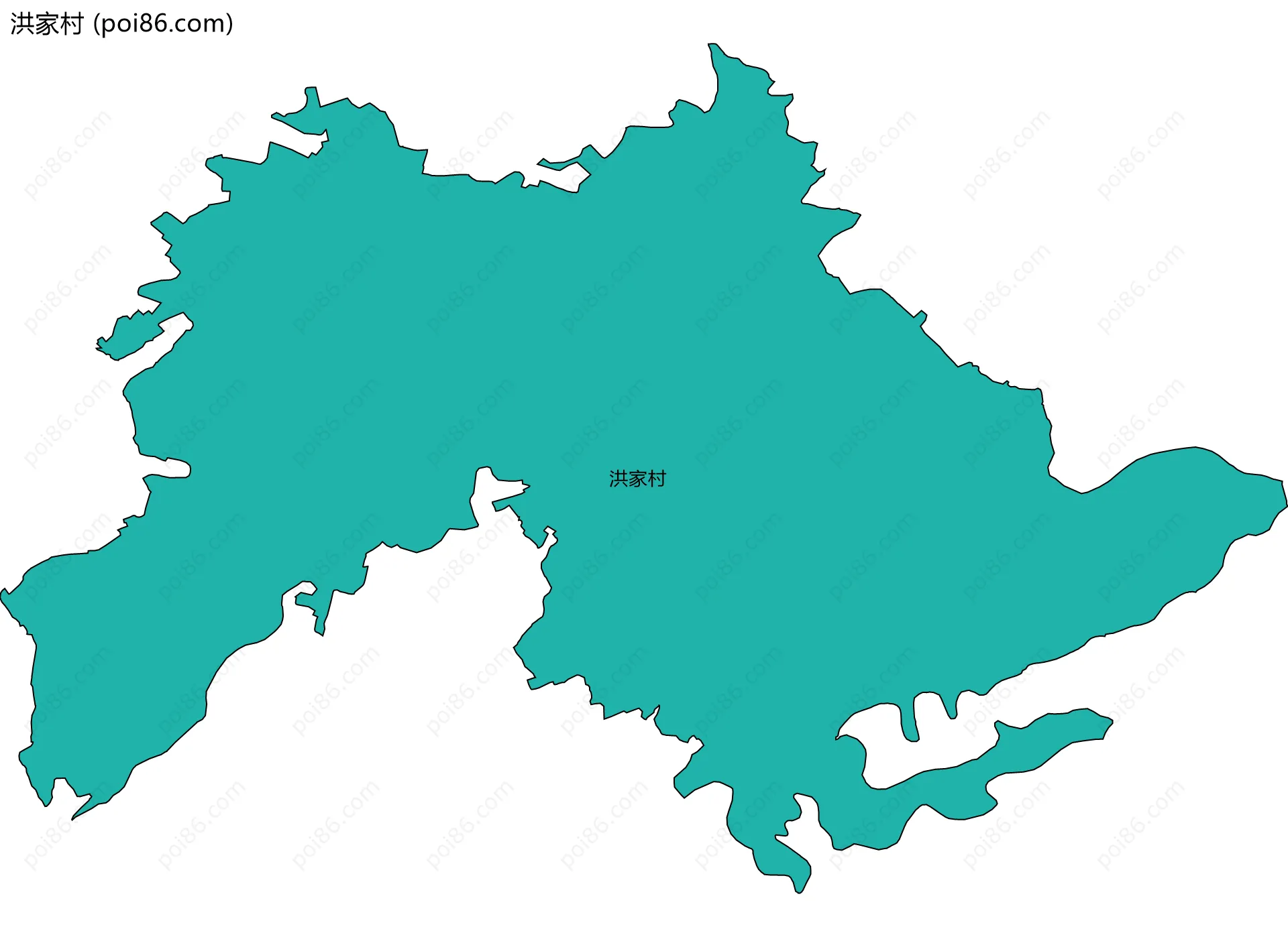 洪家村边界地图