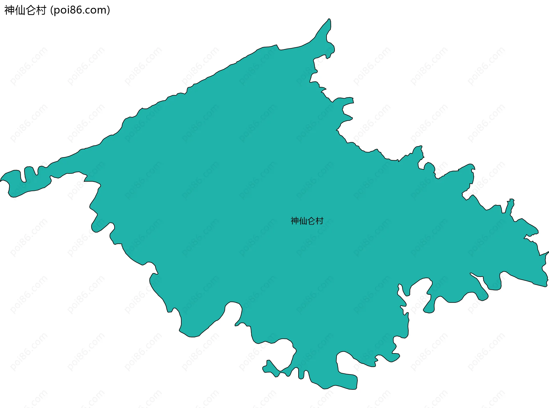 神仙仑村边界地图