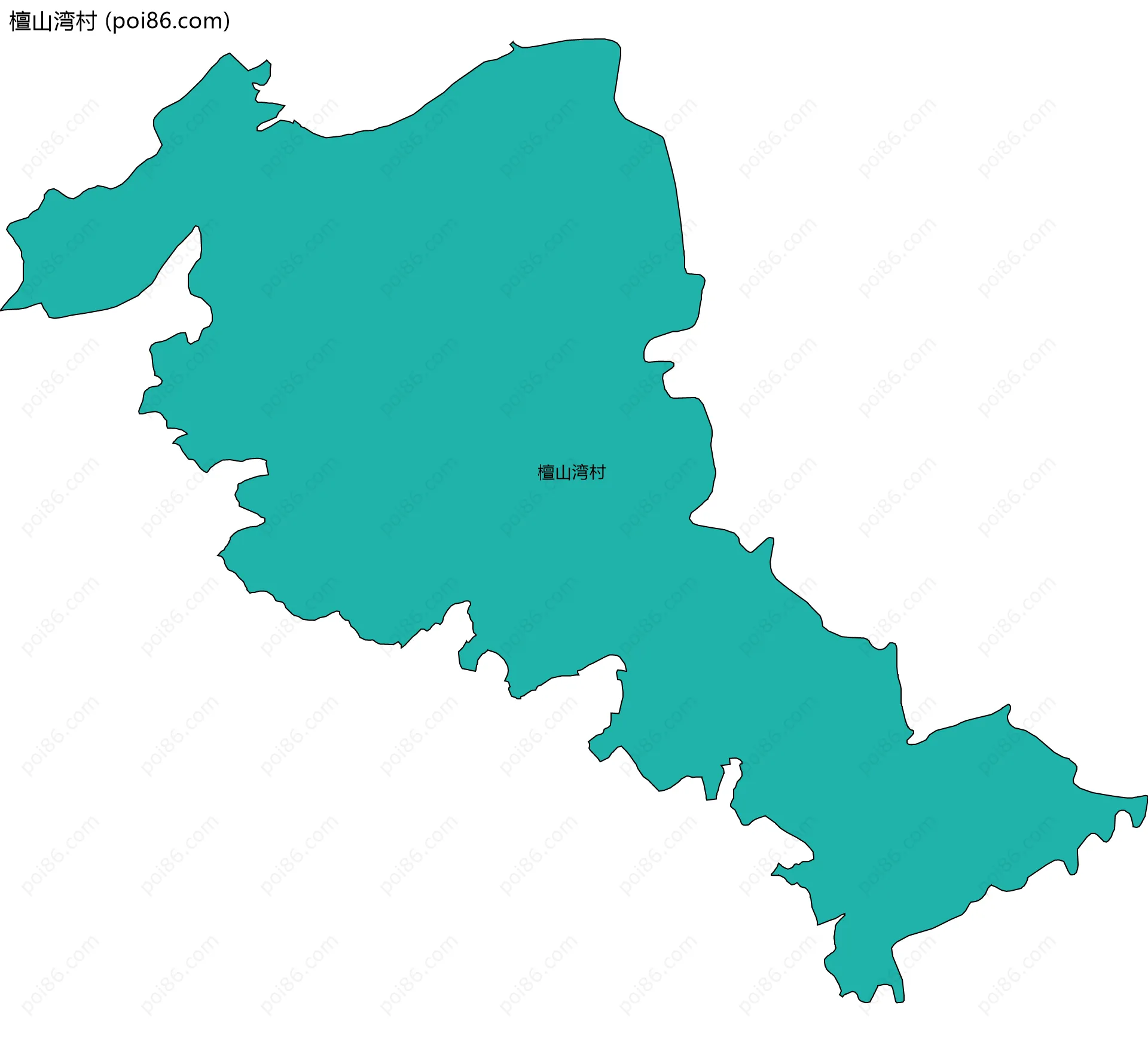 檀山湾村边界地图